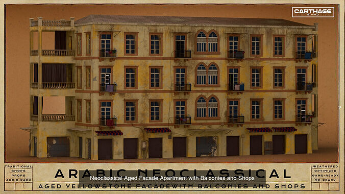 Arabic Neoclassical Urban Kit 3D Model Pack 6