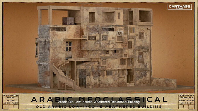 Arabic Neoclassical Urban Kit 3D Model Pack 7