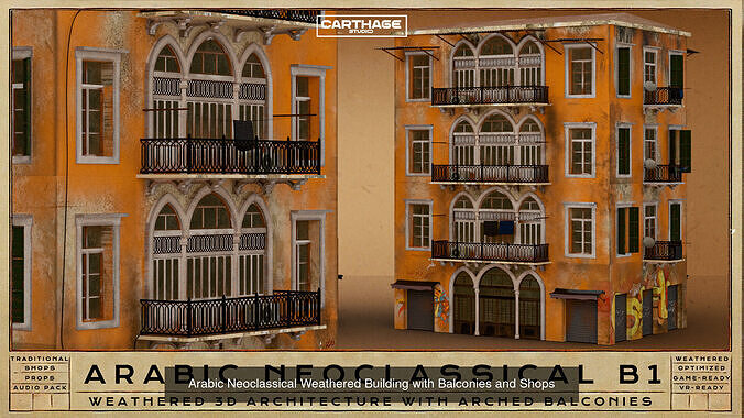 Arabic Neoclassical Urban Kit 3D Model Pack 3