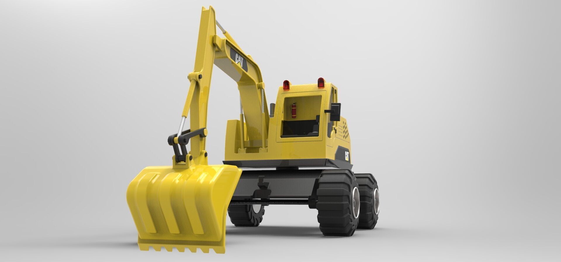 Excavator real toy 3D print model_1