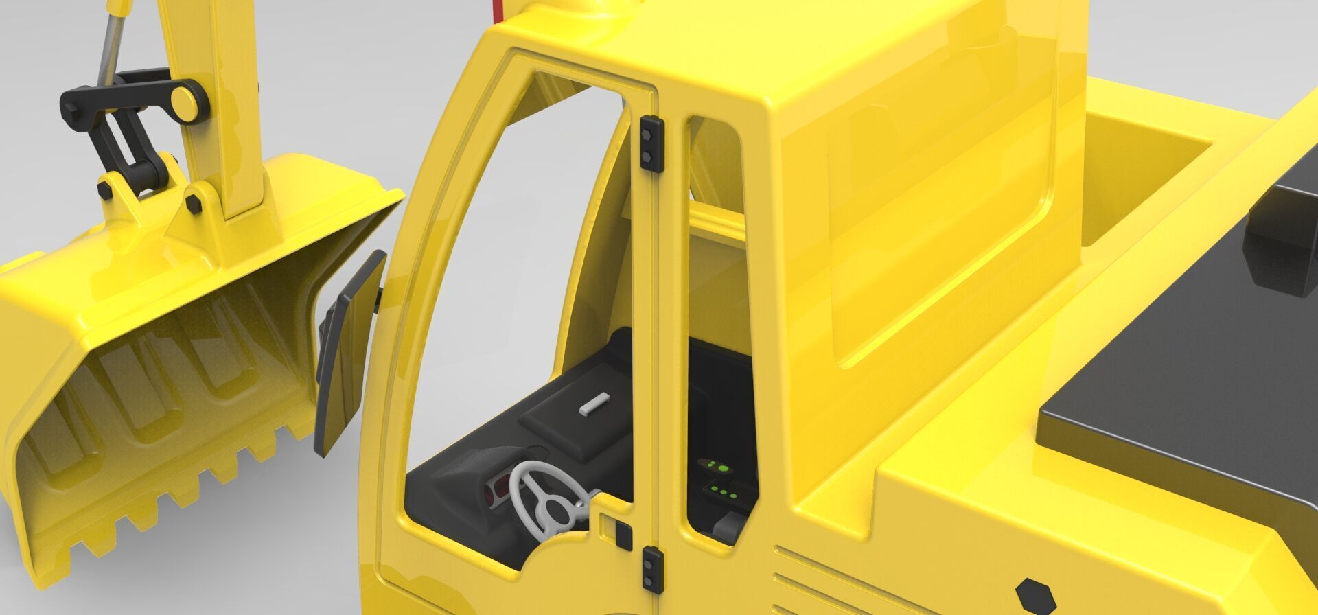 Excavator real toy 3D print model_7