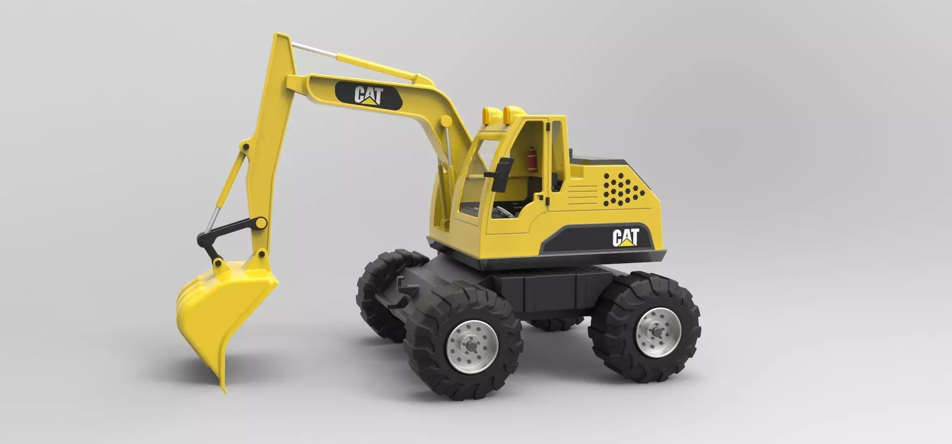Excavator real toy 3D print model_0