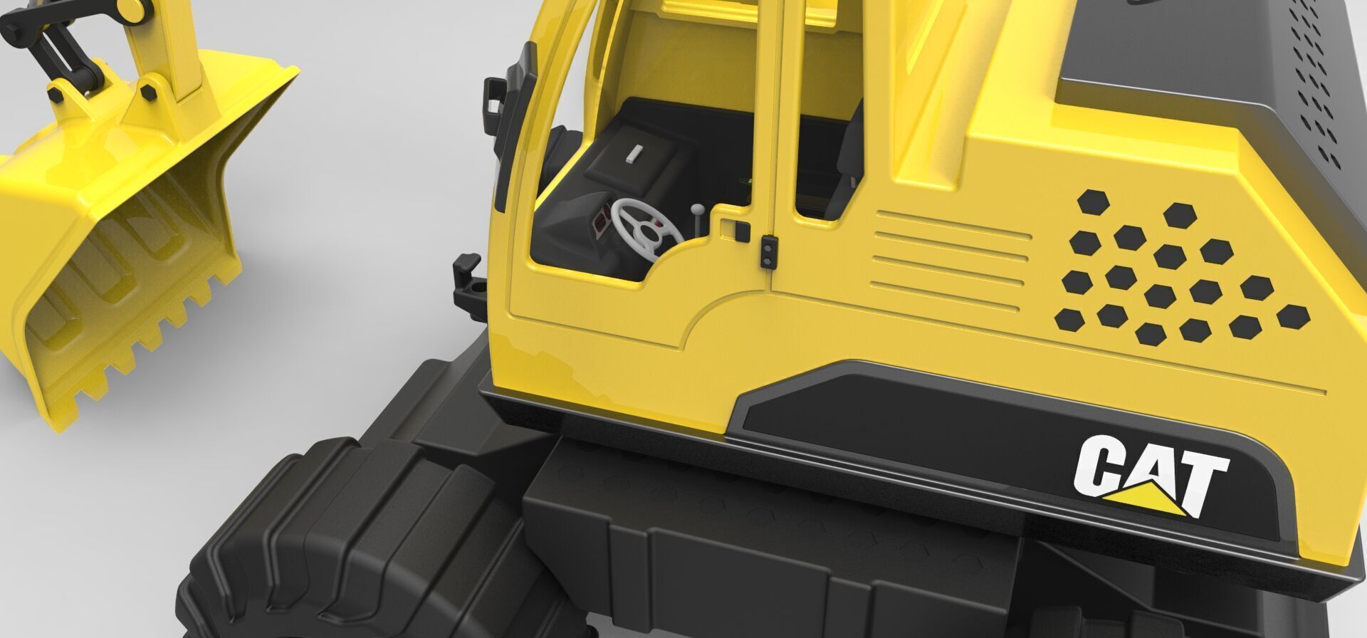 Excavator real toy 3D print model_2