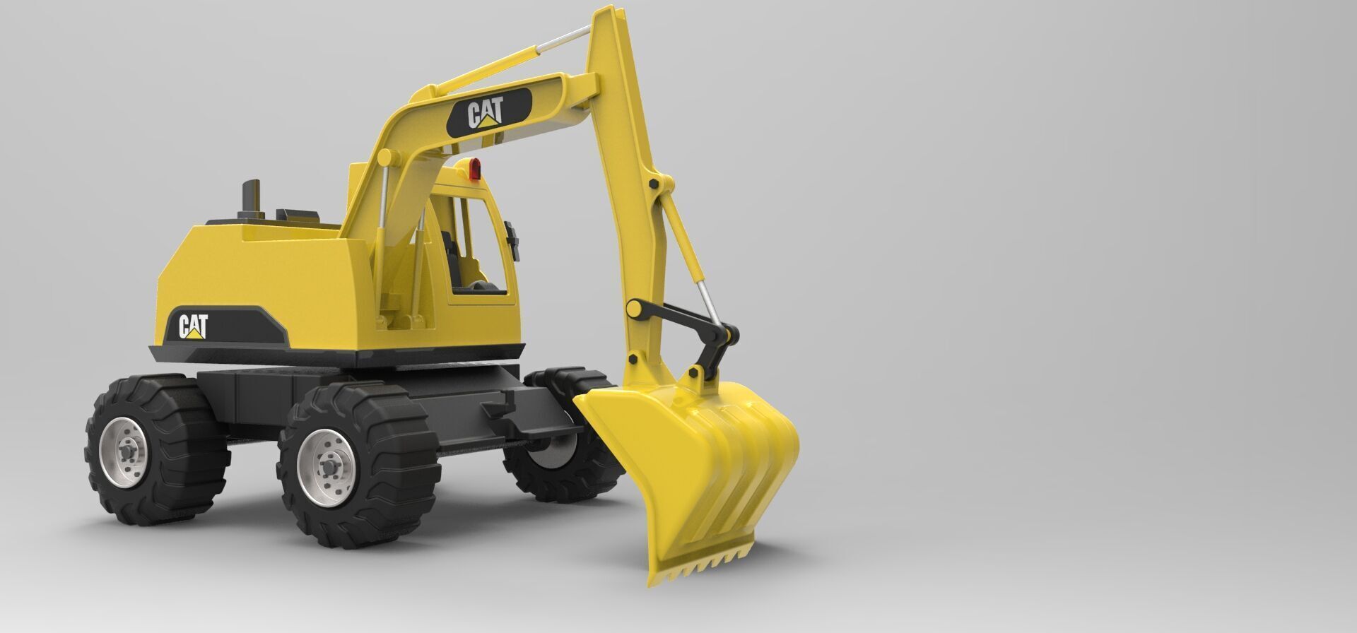 Excavator real toy 3D print model_3