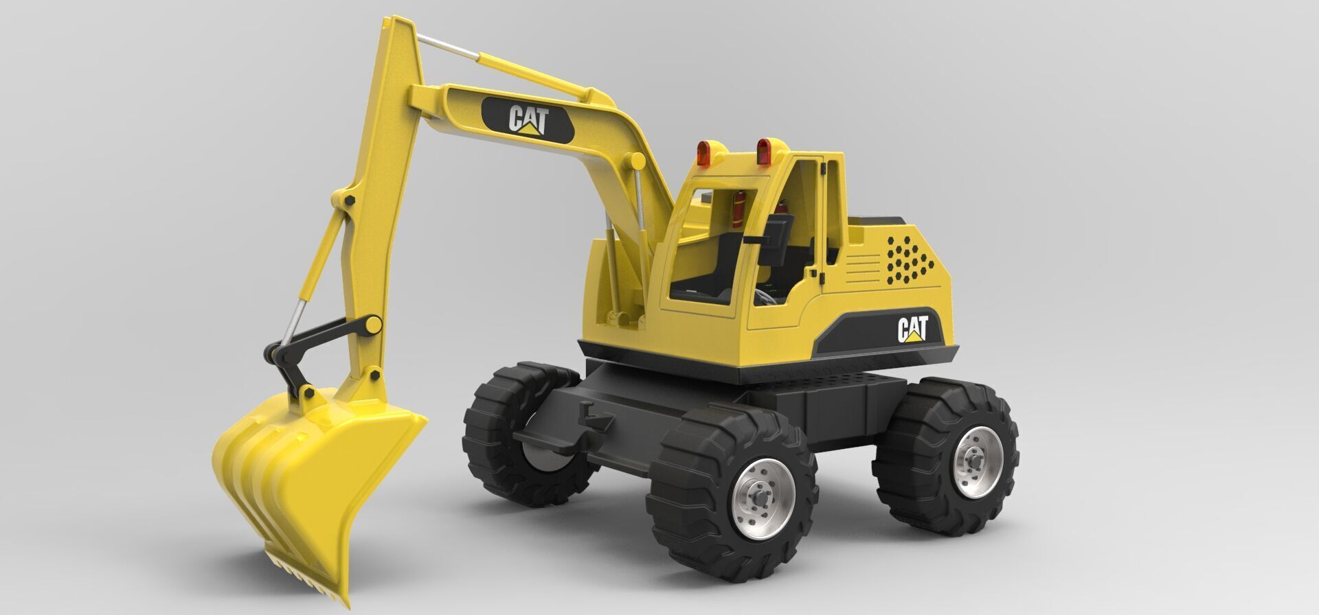 Excavator real toy 3D print model_5