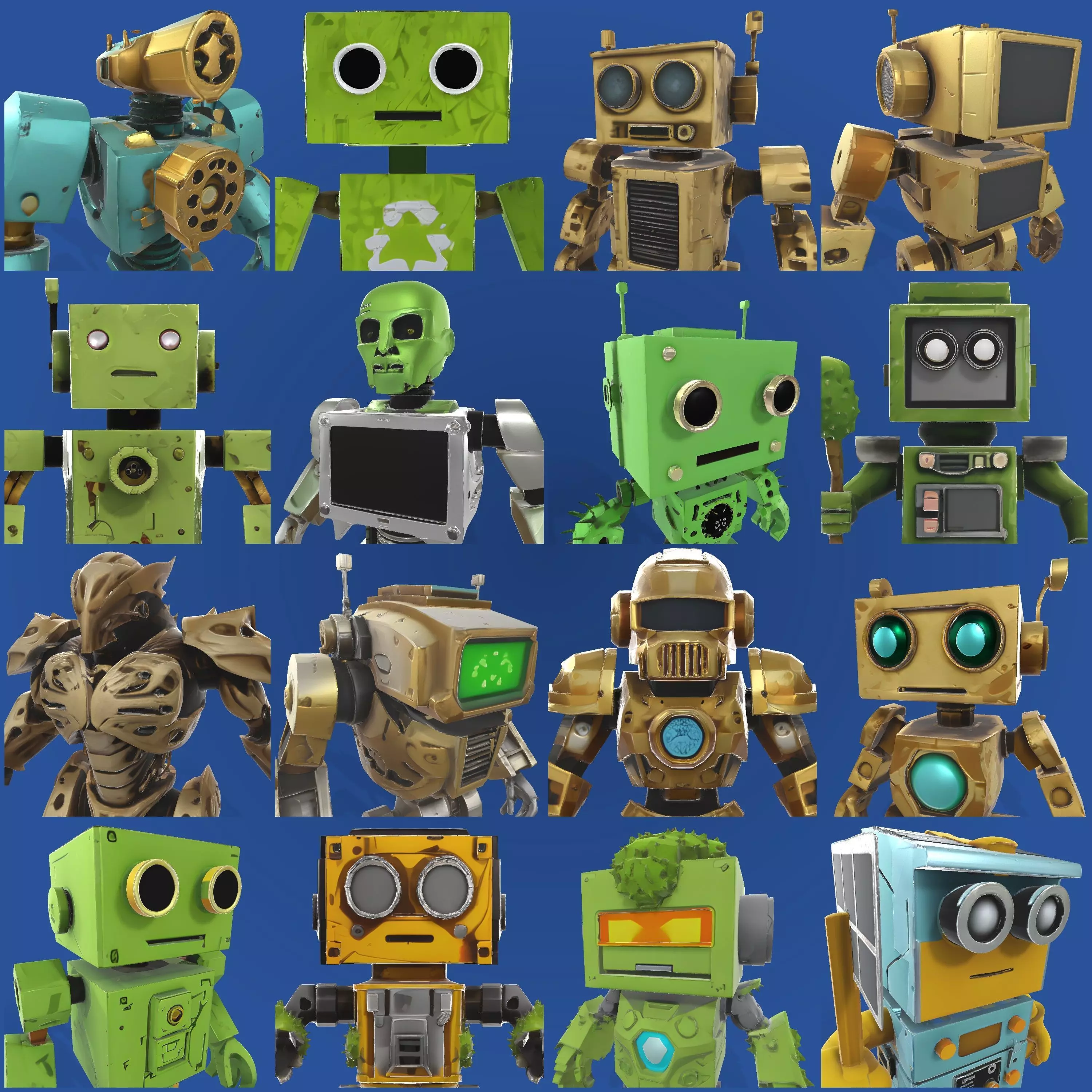 Articulated Robot Army Collection 3D print model_0