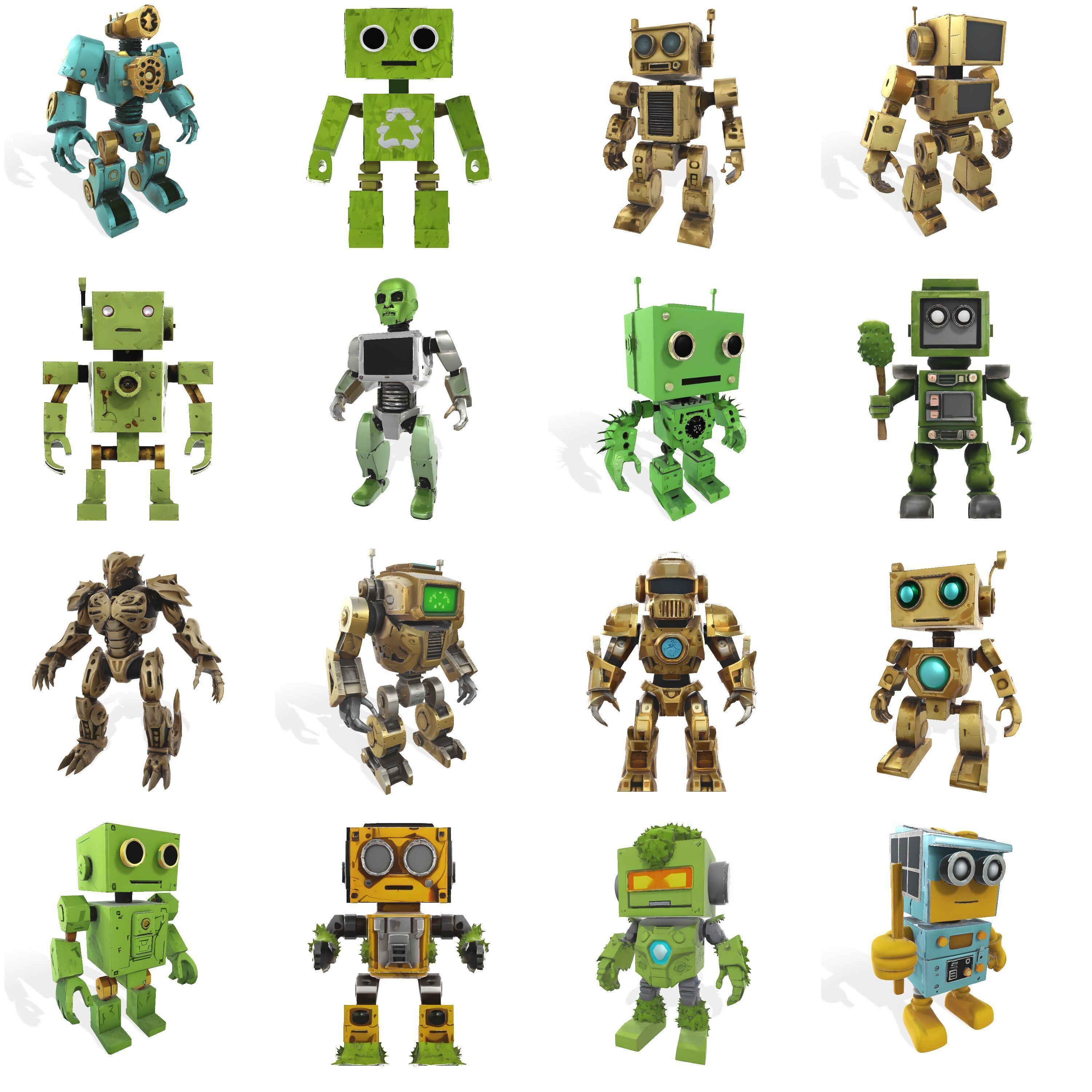 Articulated Robot Army Collection 3D print model_1
