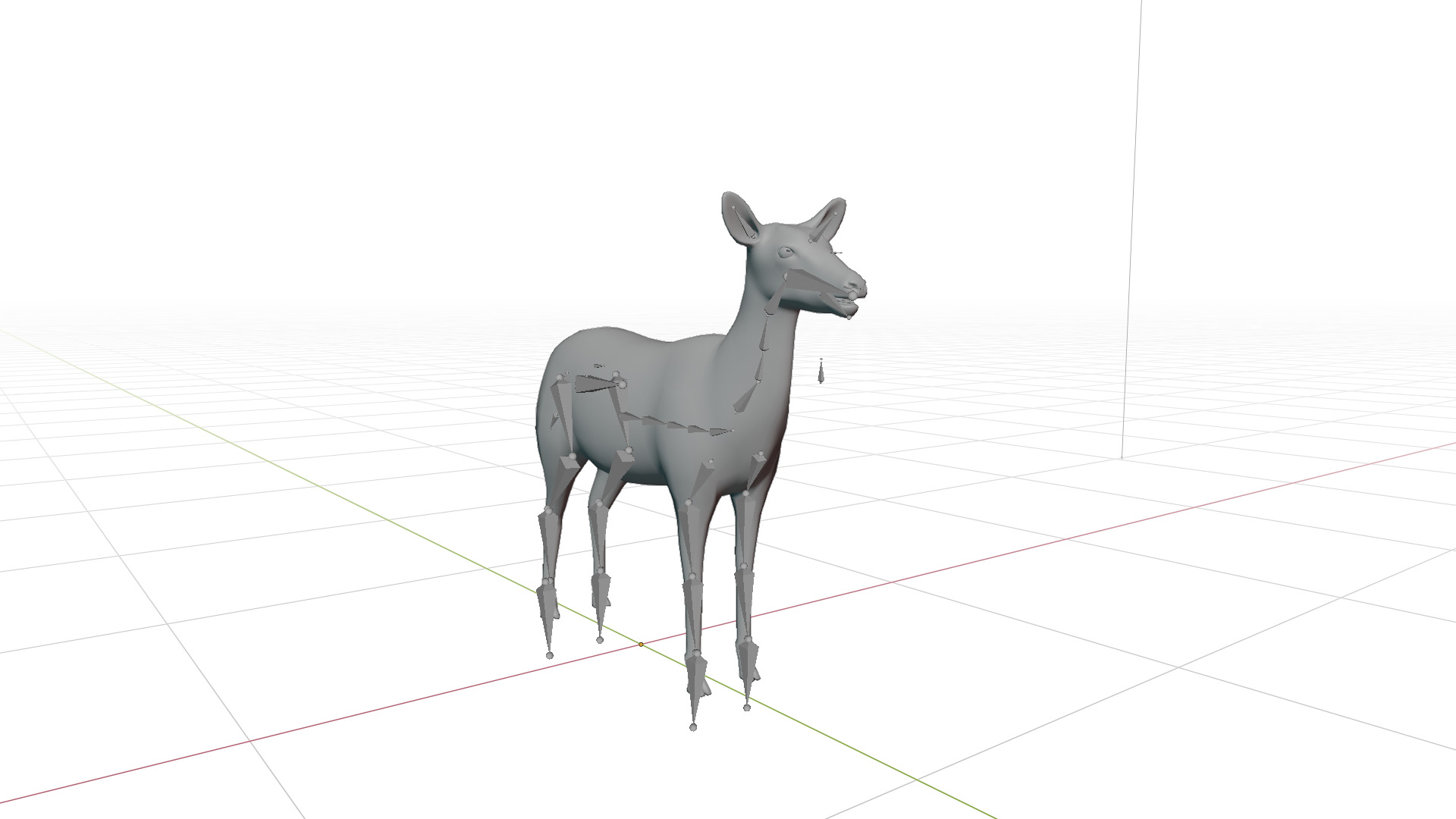 Female Fallow Deer Low-poly 3D model_39