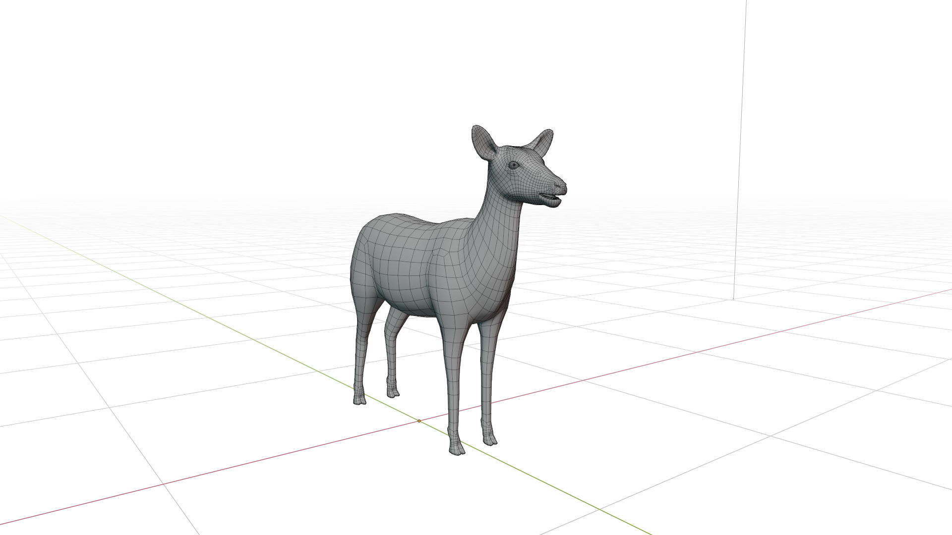 Female Fallow Deer Low-poly 3D model_40