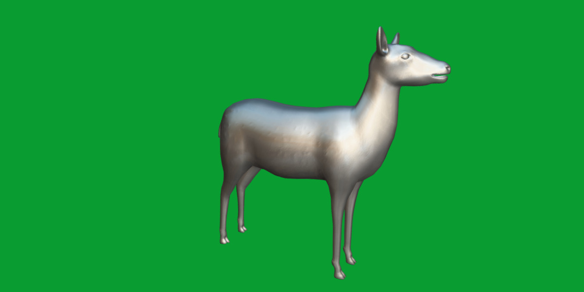 Female Fallow Deer Low-poly 3D model_12