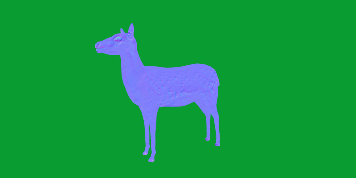 Female Fallow Deer Low-poly 3D model_33