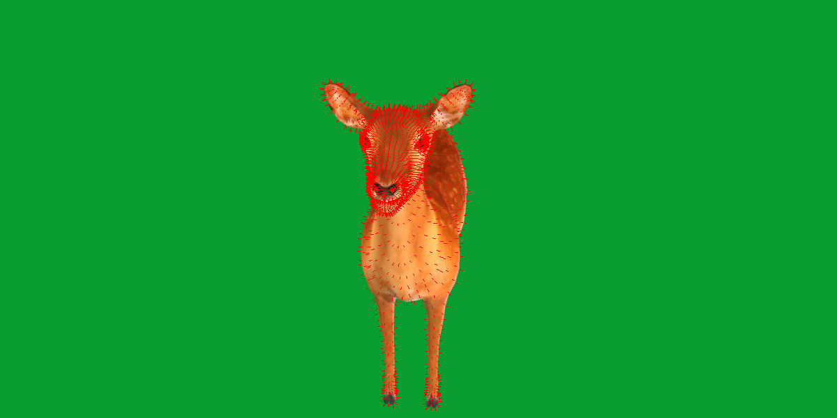 Female Fallow Deer Low-poly 3D model_19