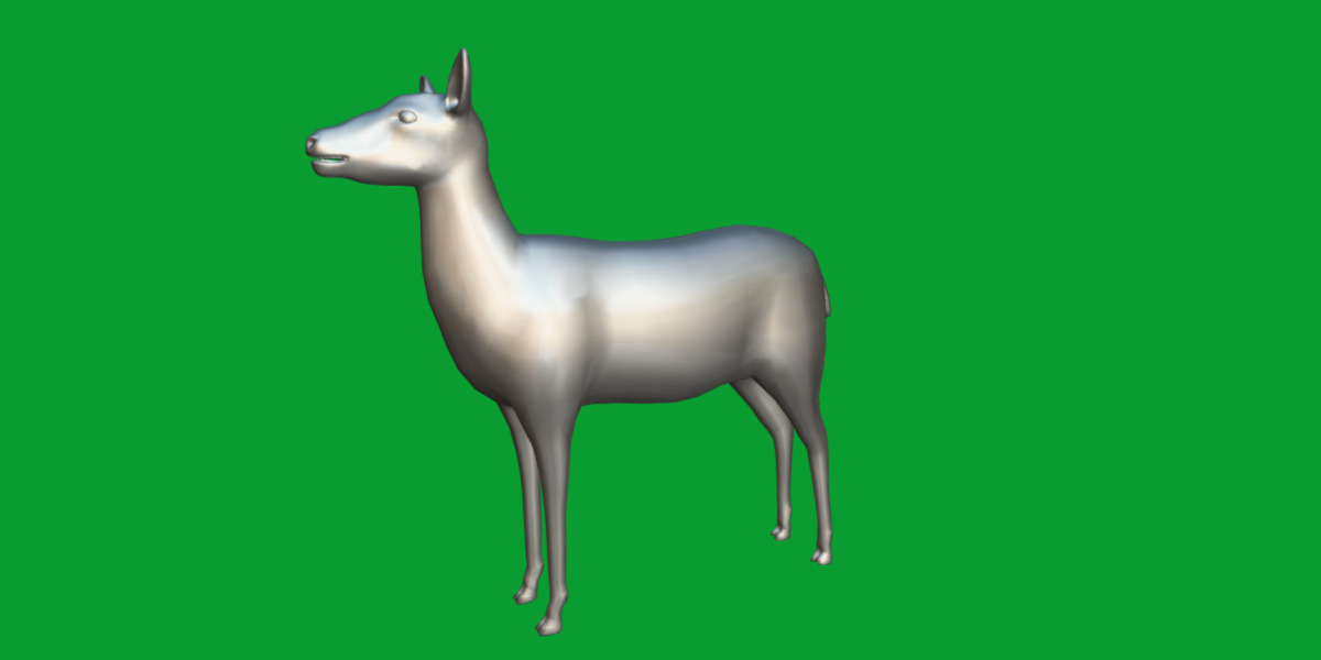 Female Fallow Deer Low-poly 3D model_10