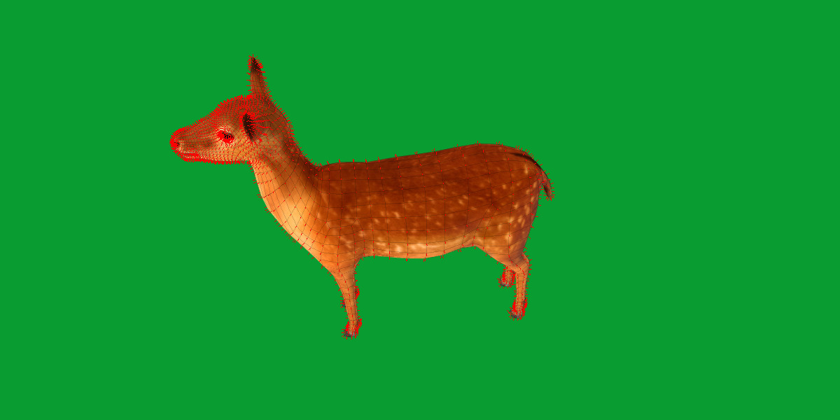 Female Fallow Deer Low-poly 3D model_18
