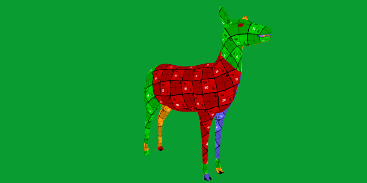 Female Fallow Deer Low-poly 3D model_24