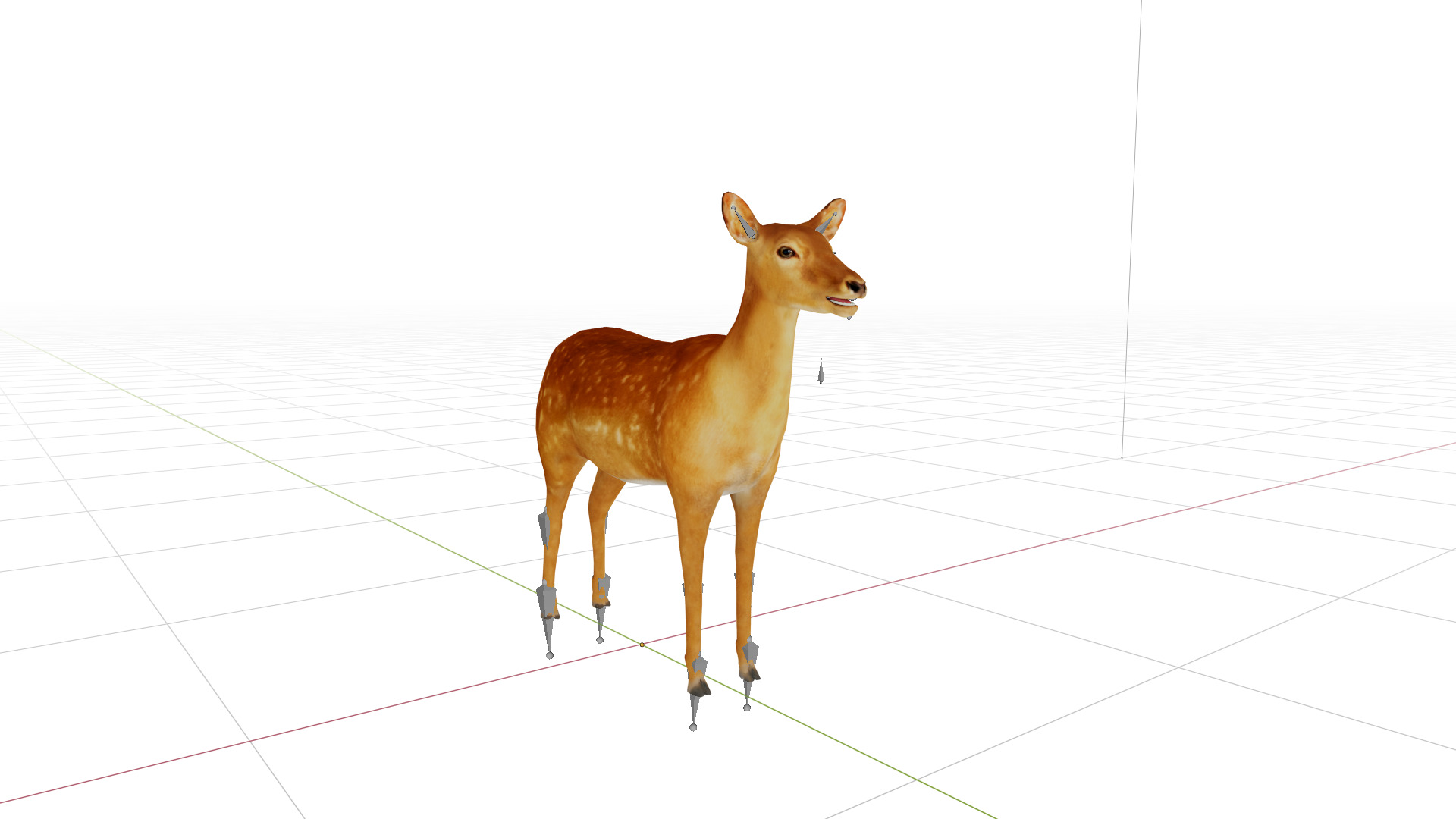 Female Fallow Deer Low-poly 3D model_38