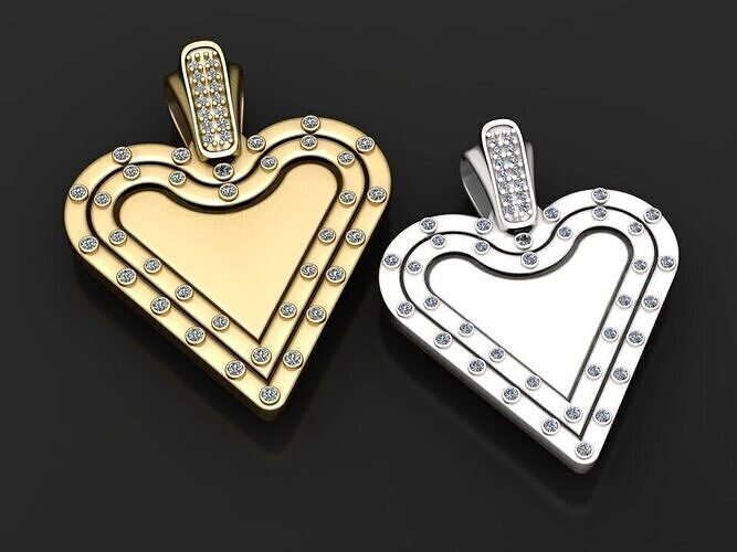 heart pendent 3D print model