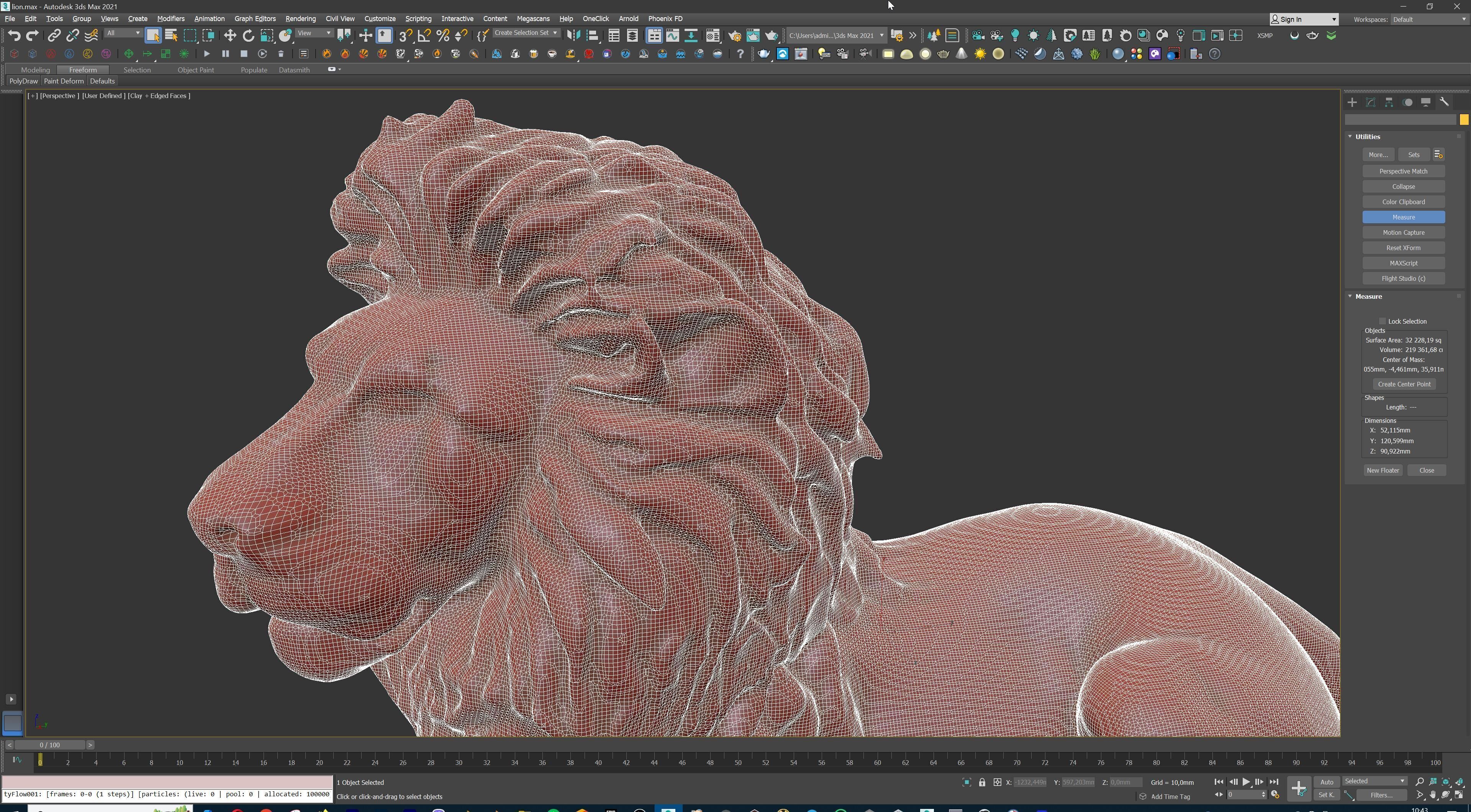 Majestic Lion Statue 3D print model_36