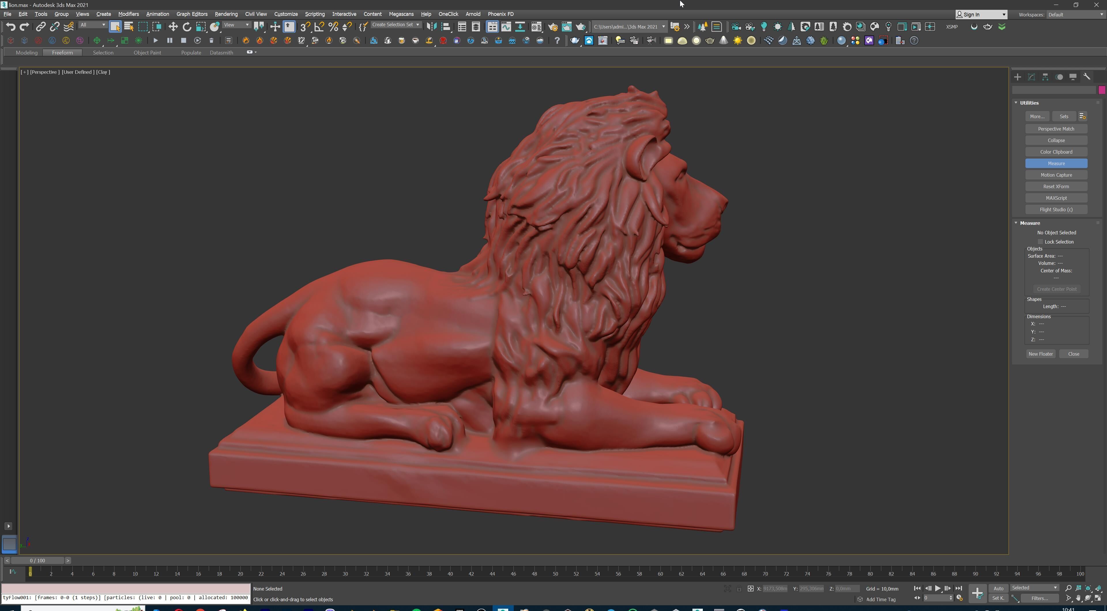 Majestic Lion Statue 3D print model_27