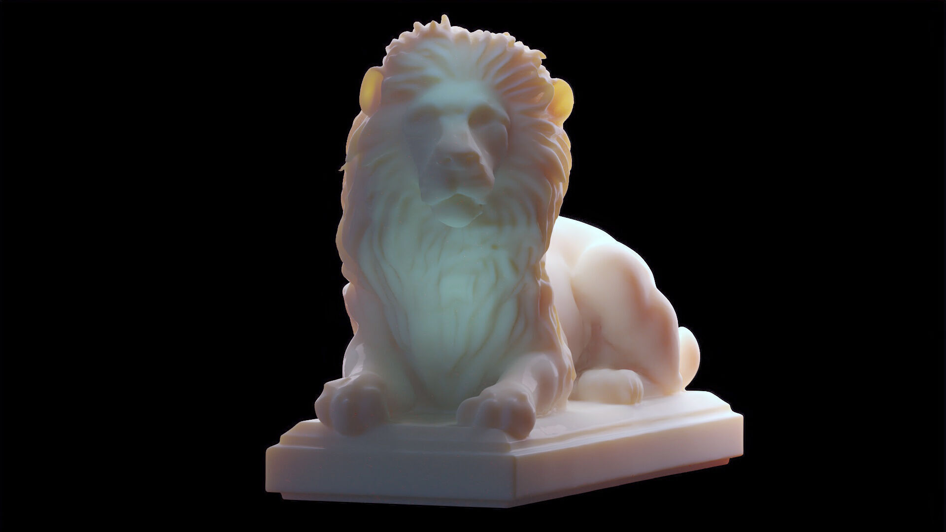 Majestic Lion Statue 3D print model_17