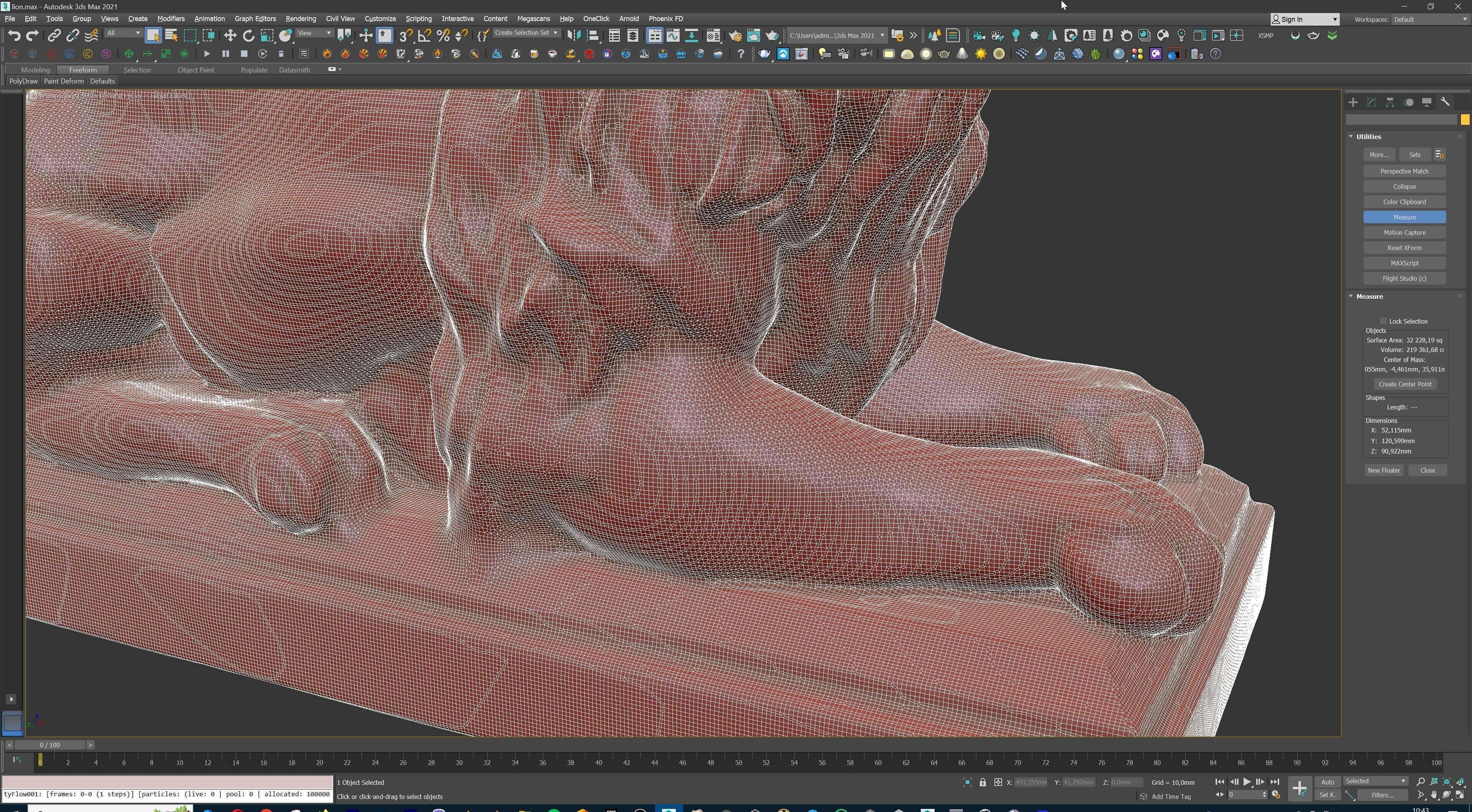 Majestic Lion Statue 3D print model_37