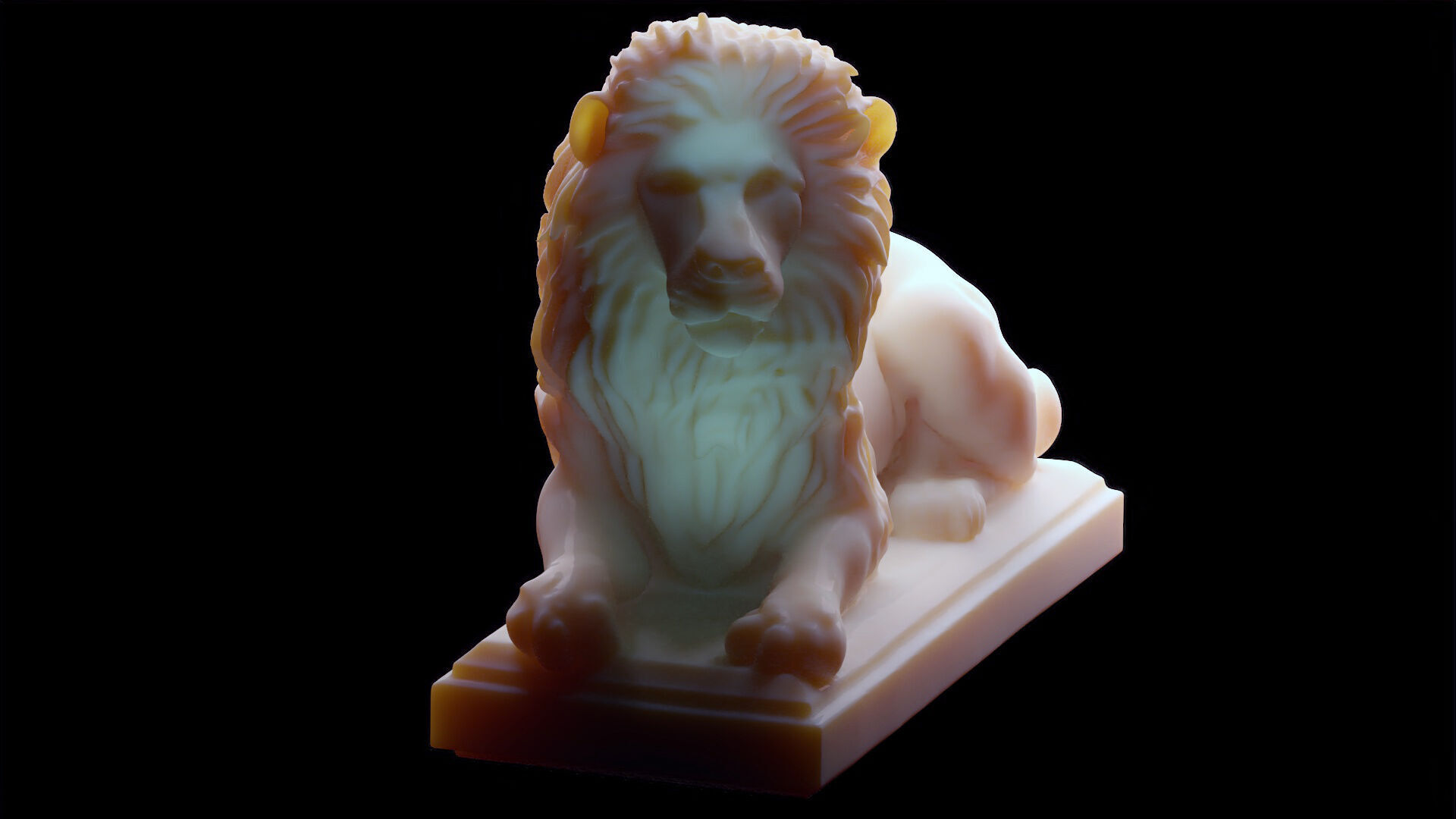 Majestic Lion Statue 3D print model_18
