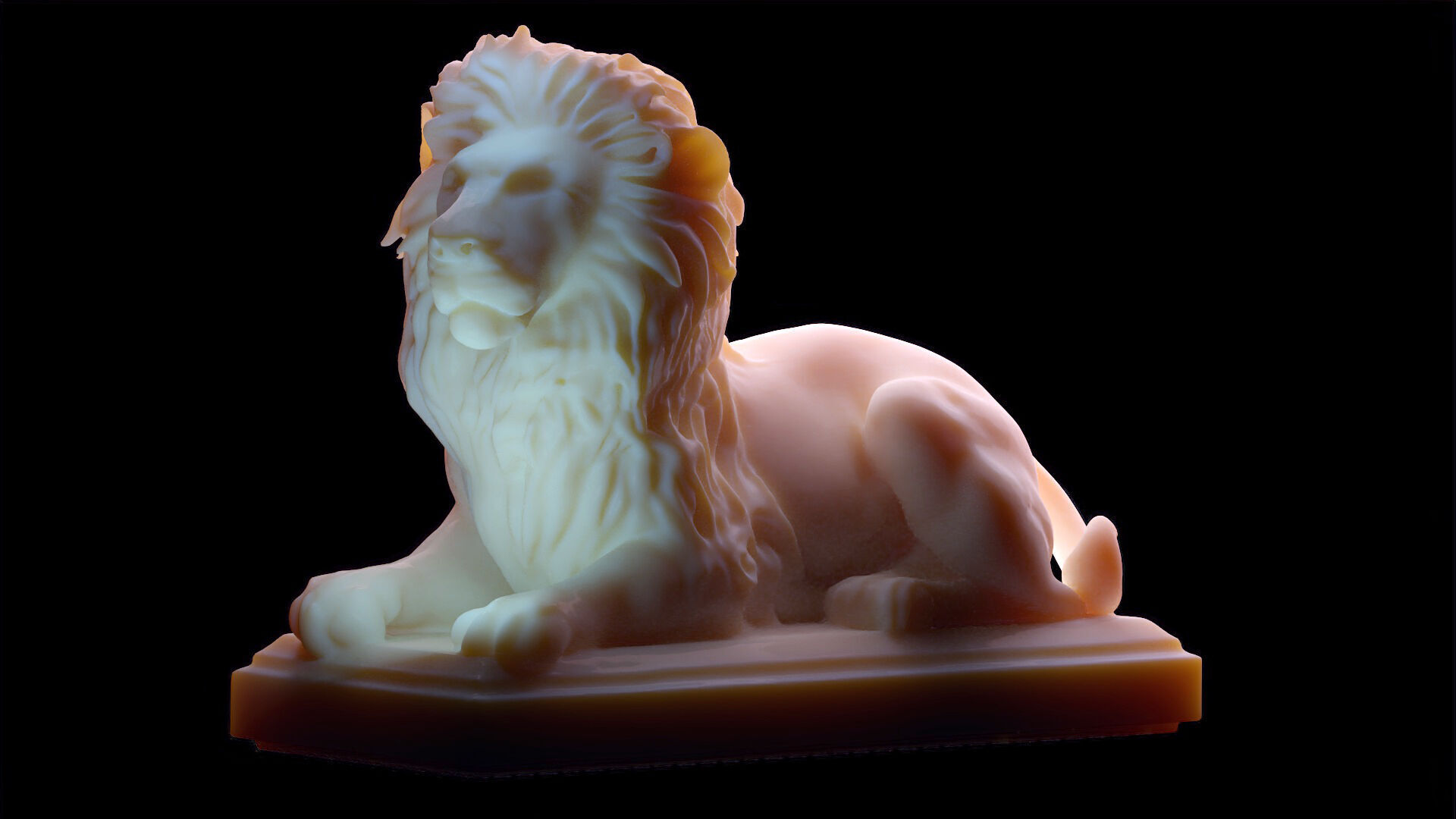 Majestic Lion Statue 3D print model_6