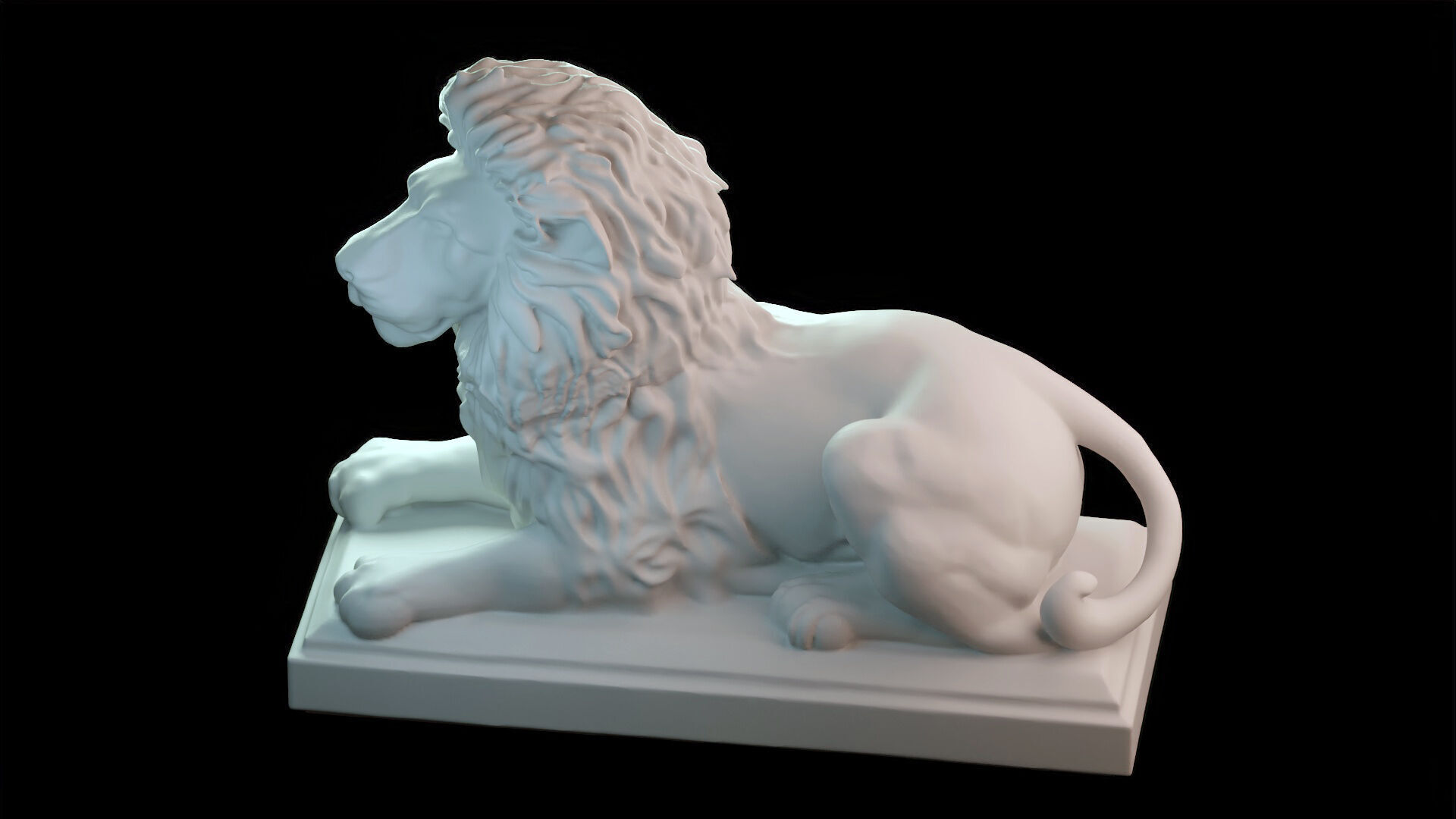 Majestic Lion Statue 3D print model_15