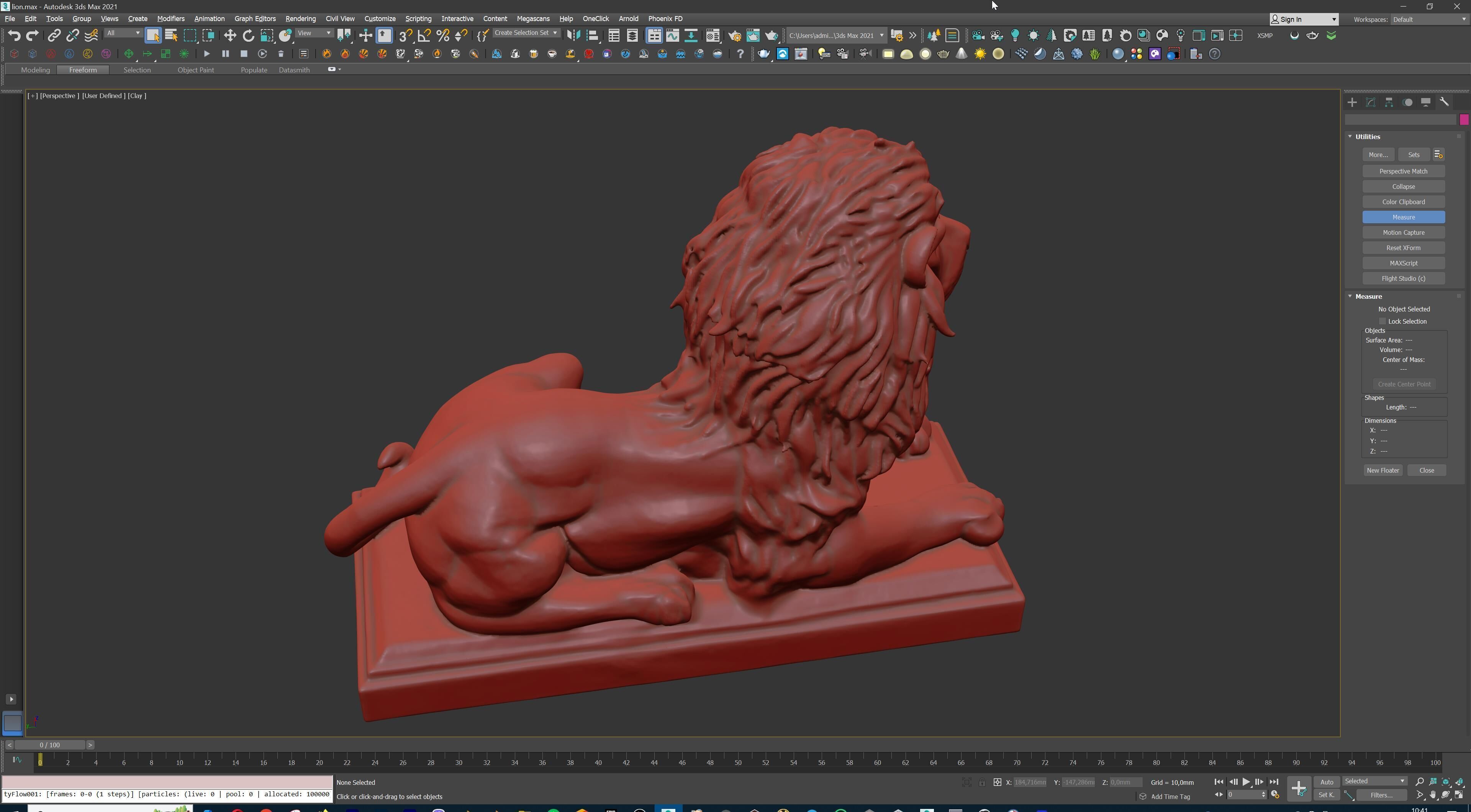 Majestic Lion Statue 3D print model_26