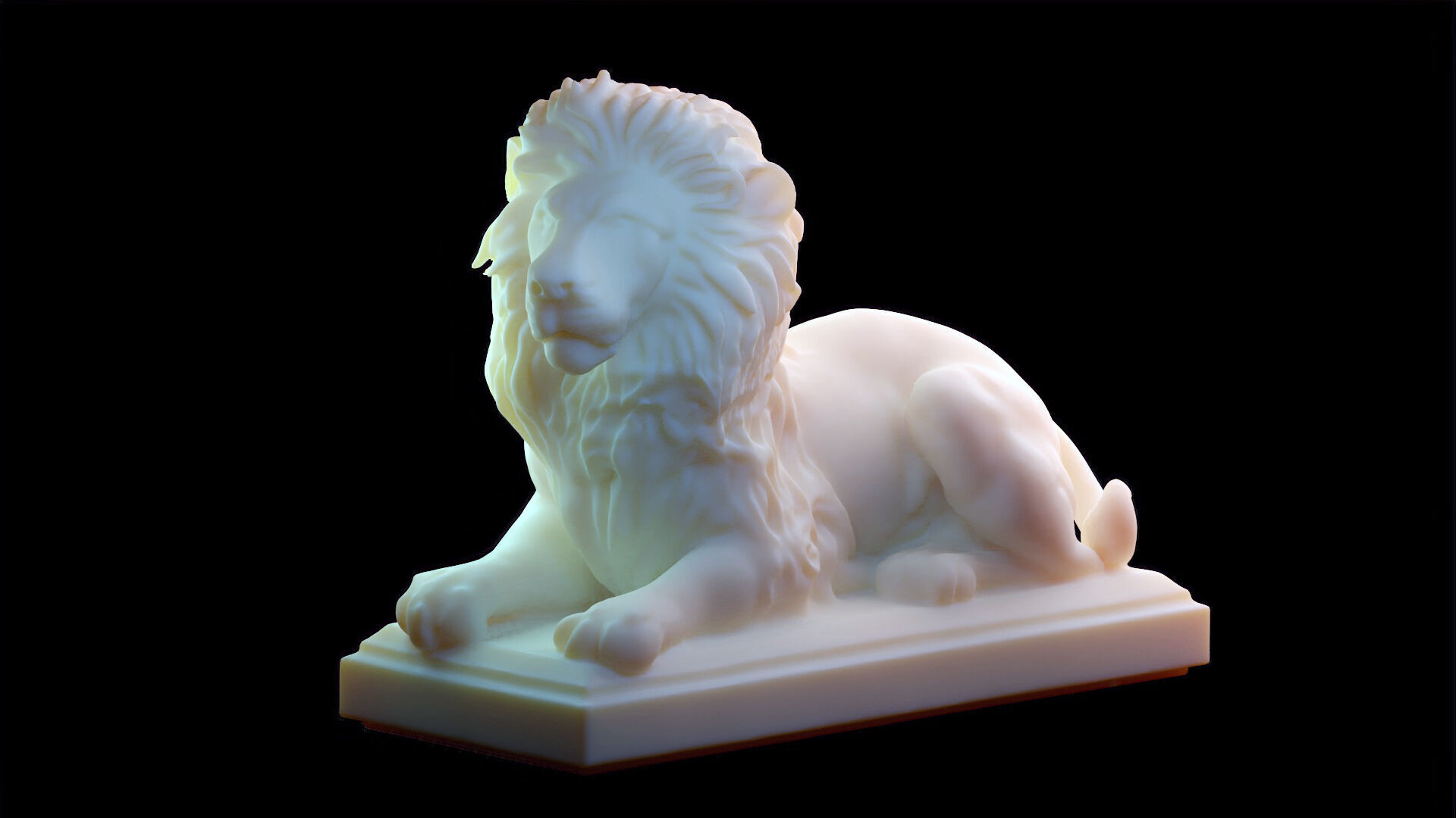 Majestic Lion Statue 3D print model_16