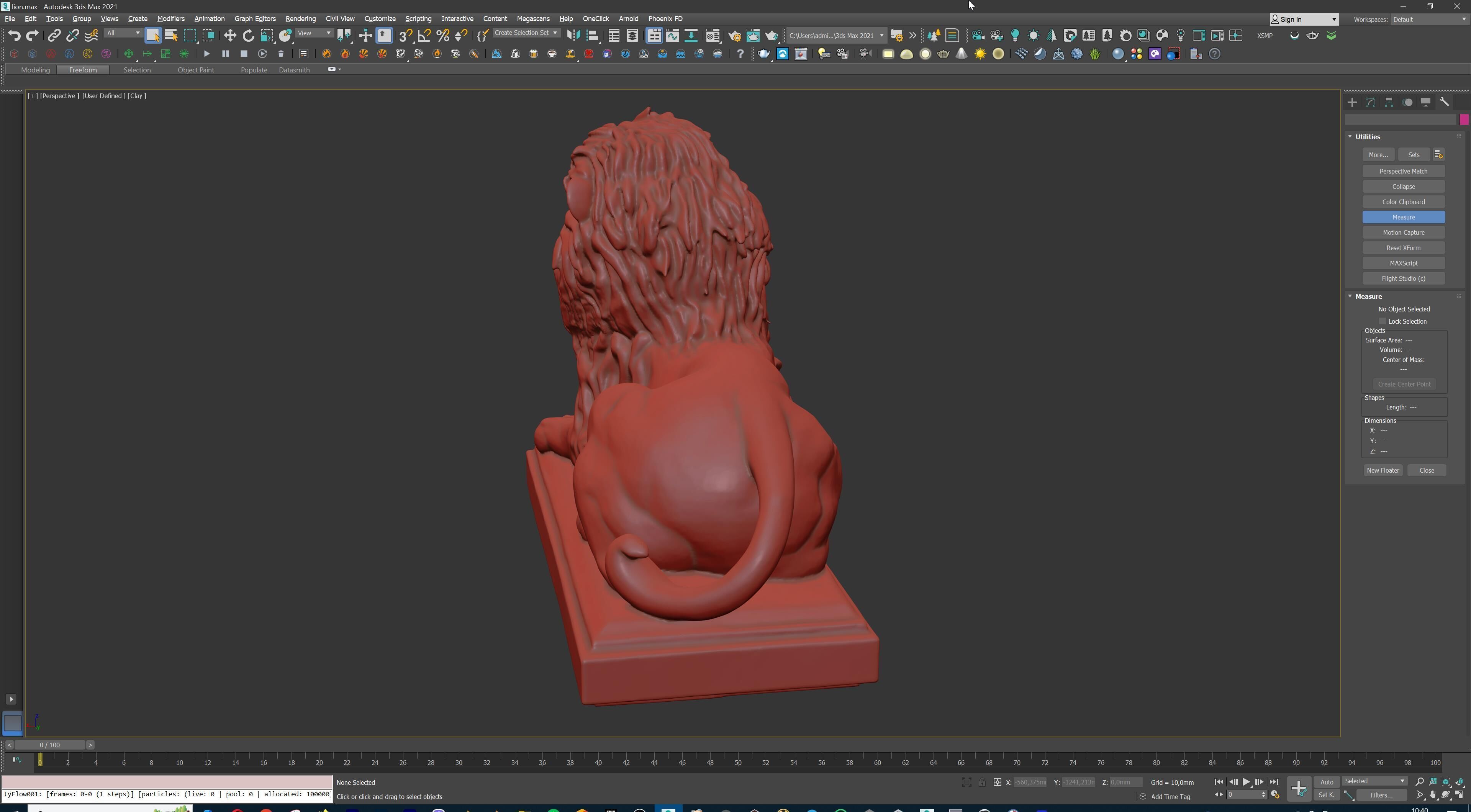 Majestic Lion Statue 3D print model_24
