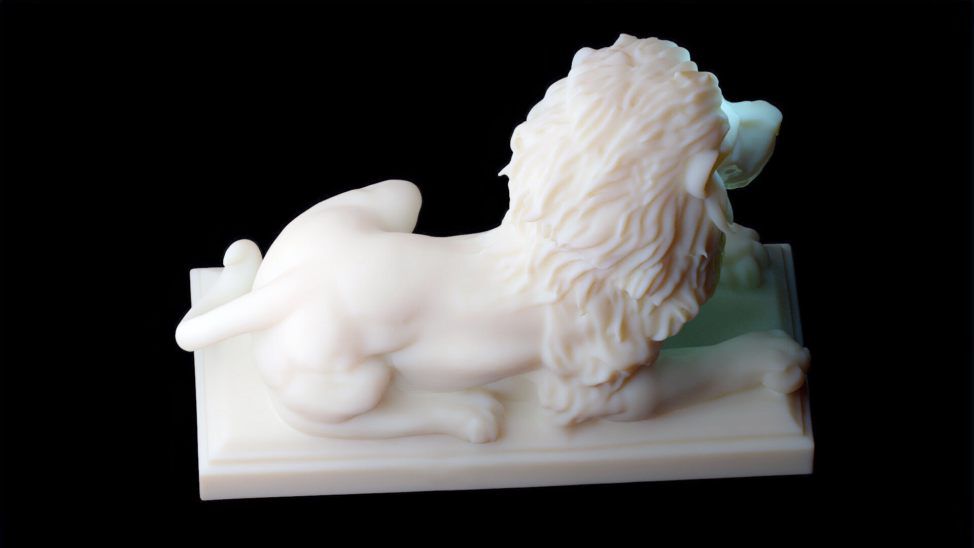 Majestic Lion Statue 3D print model_5