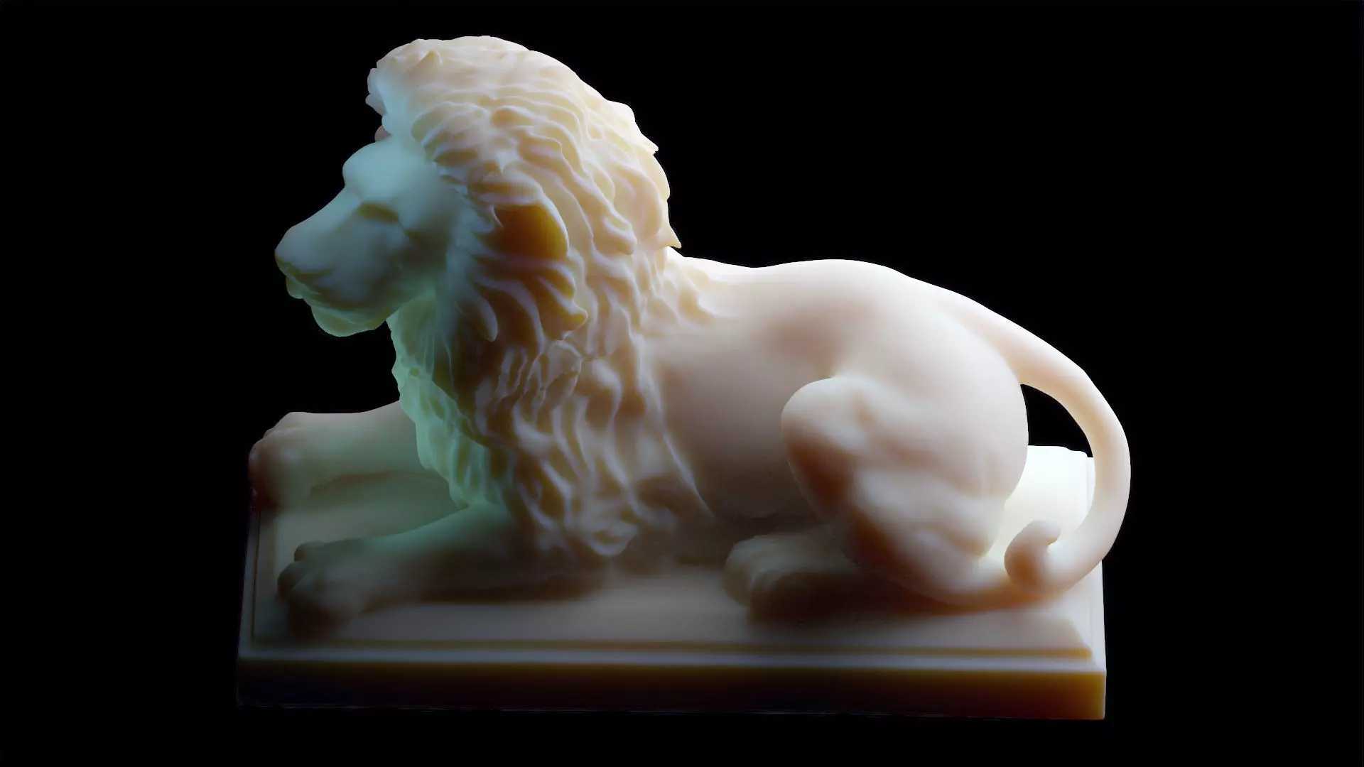 Majestic Lion Statue 3D print model_0