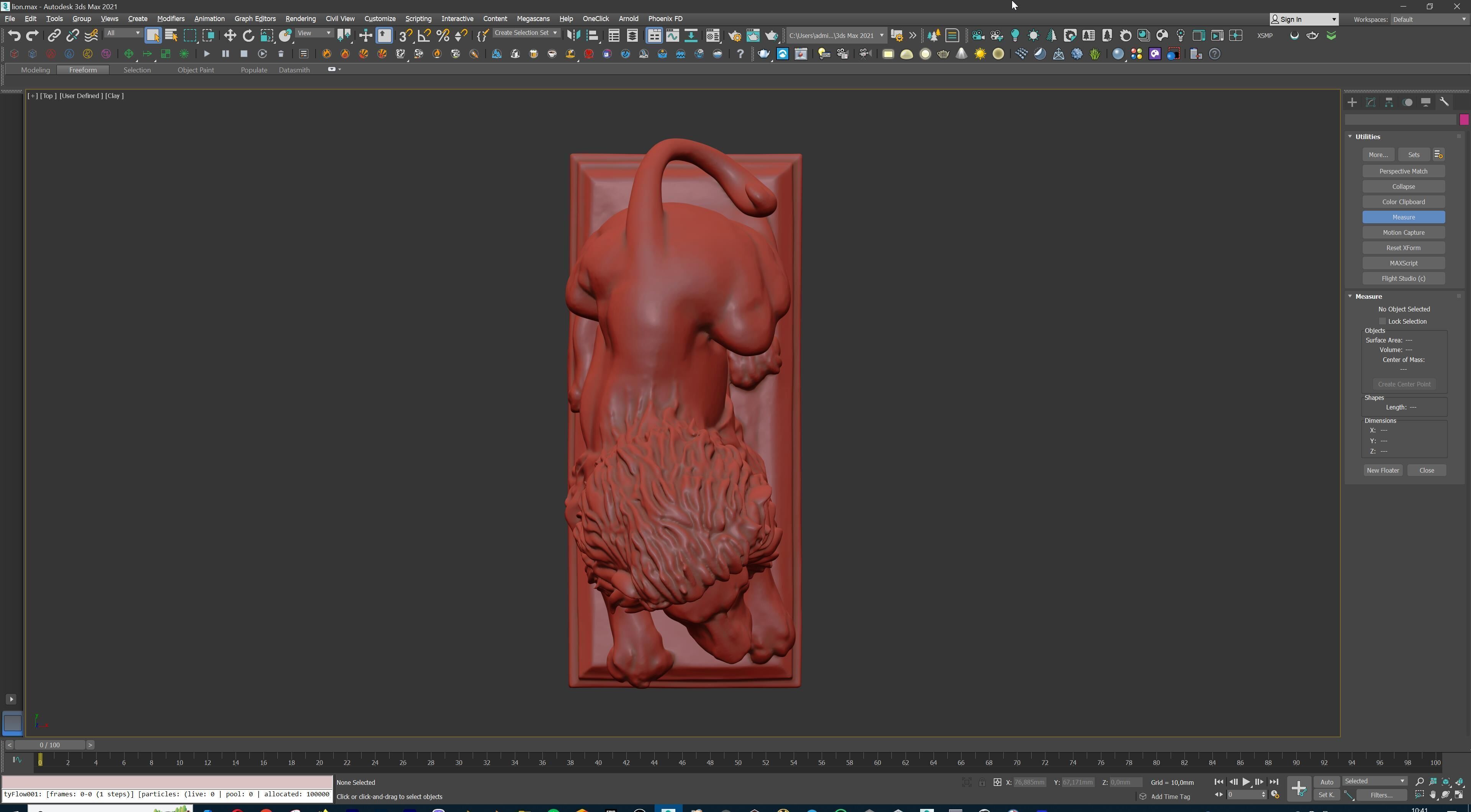 Majestic Lion Statue 3D print model_31