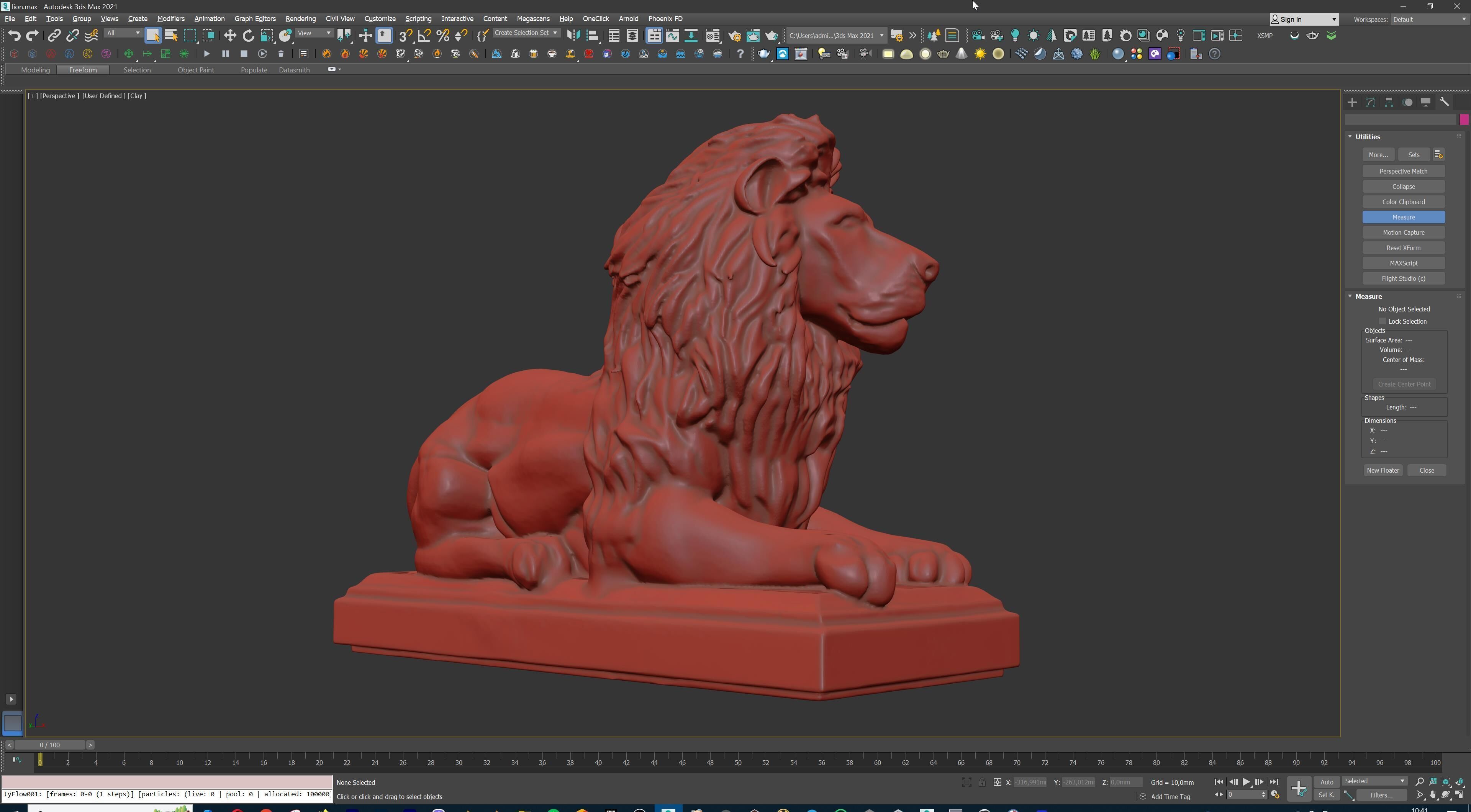 Majestic Lion Statue 3D print model_28