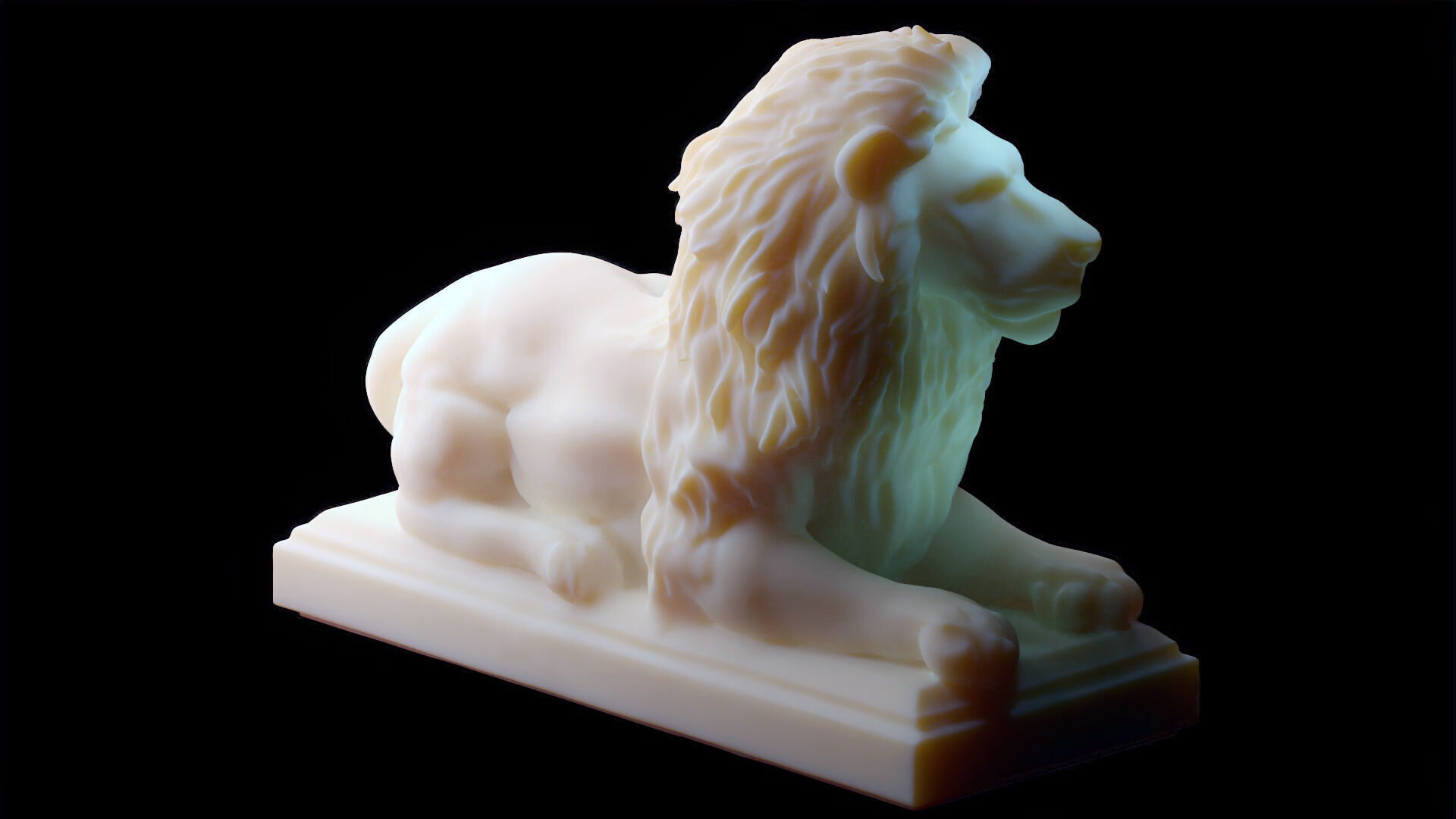 Majestic Lion Statue 3D print model_3