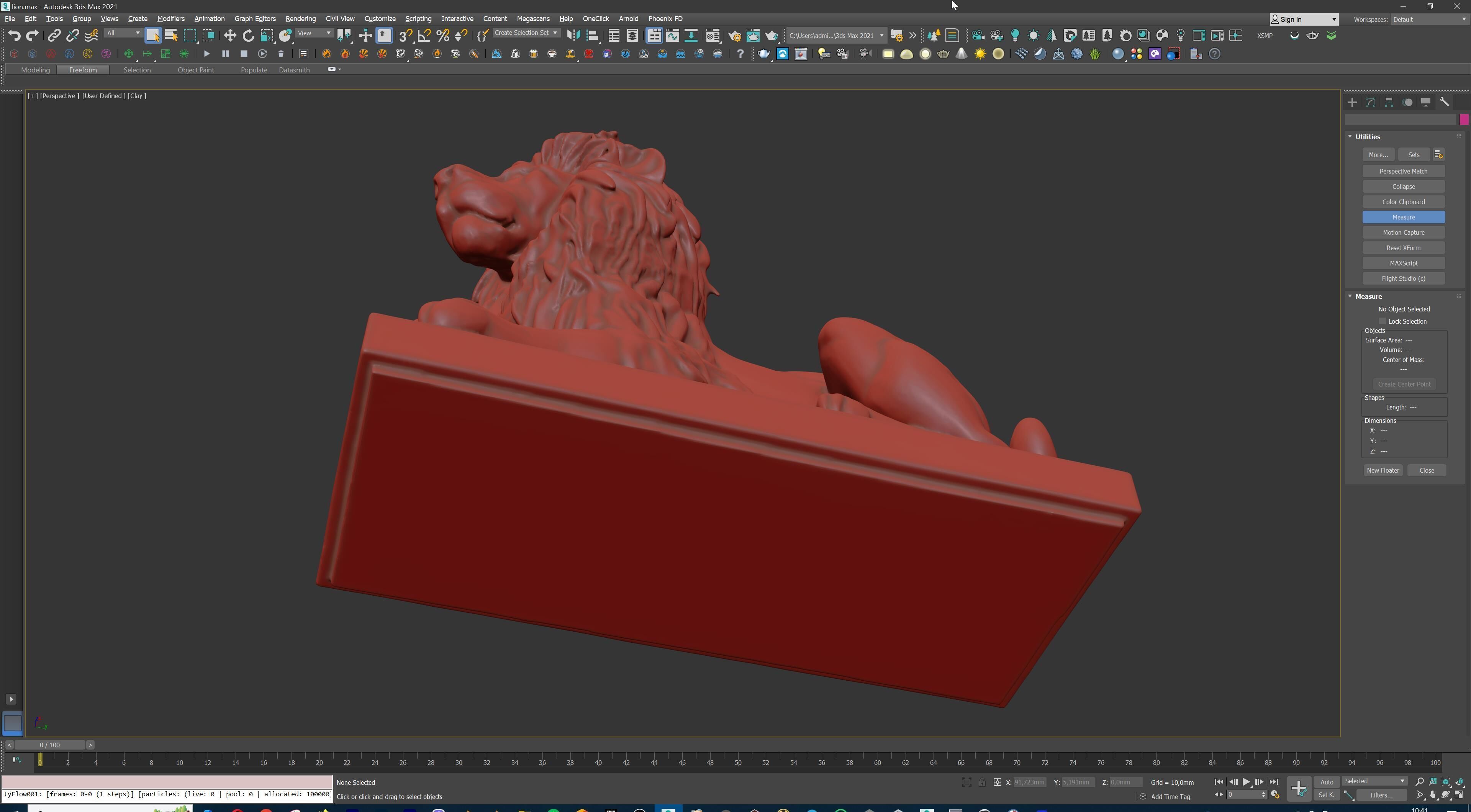 Majestic Lion Statue 3D print model_30
