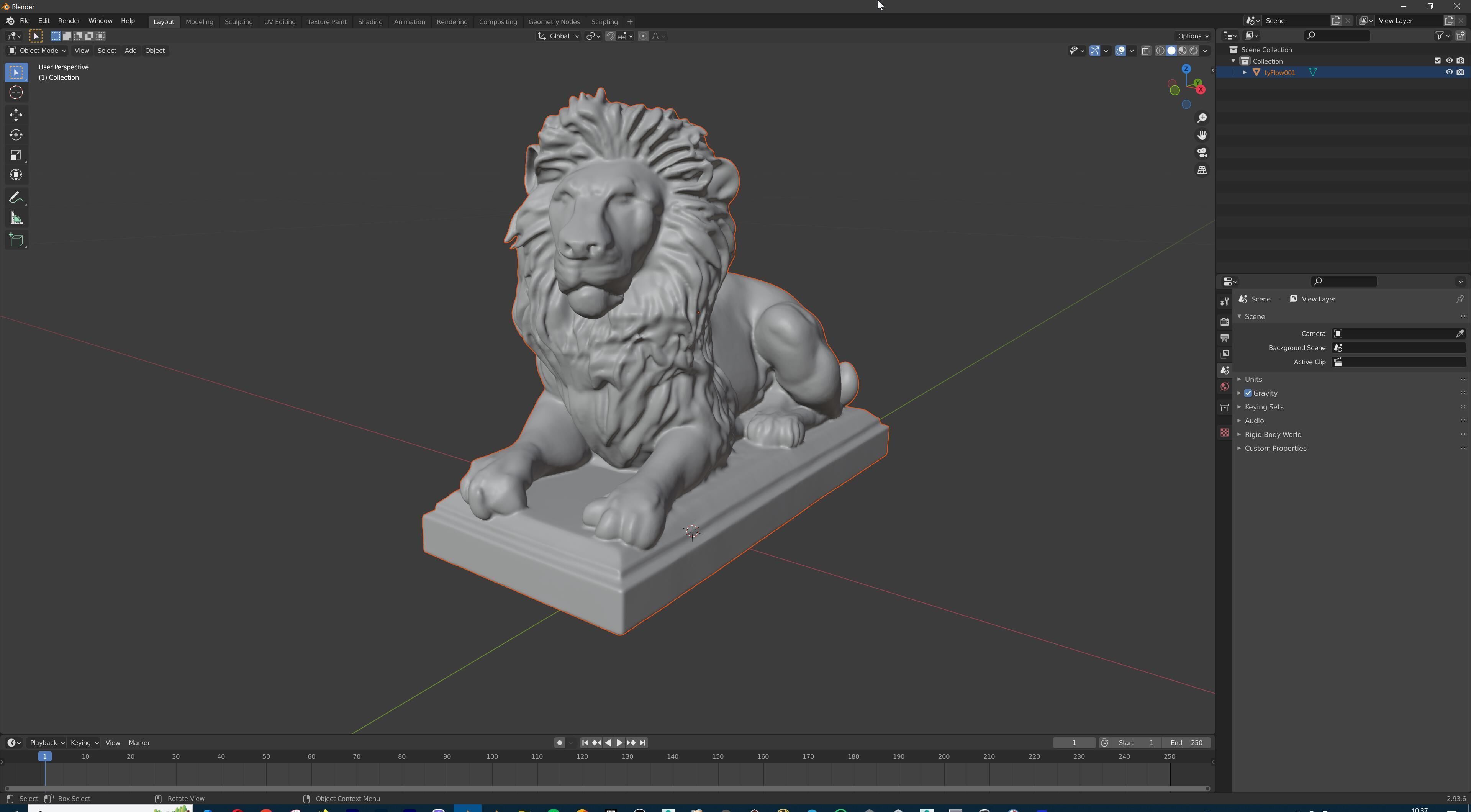 Majestic Lion Statue 3D print model_20