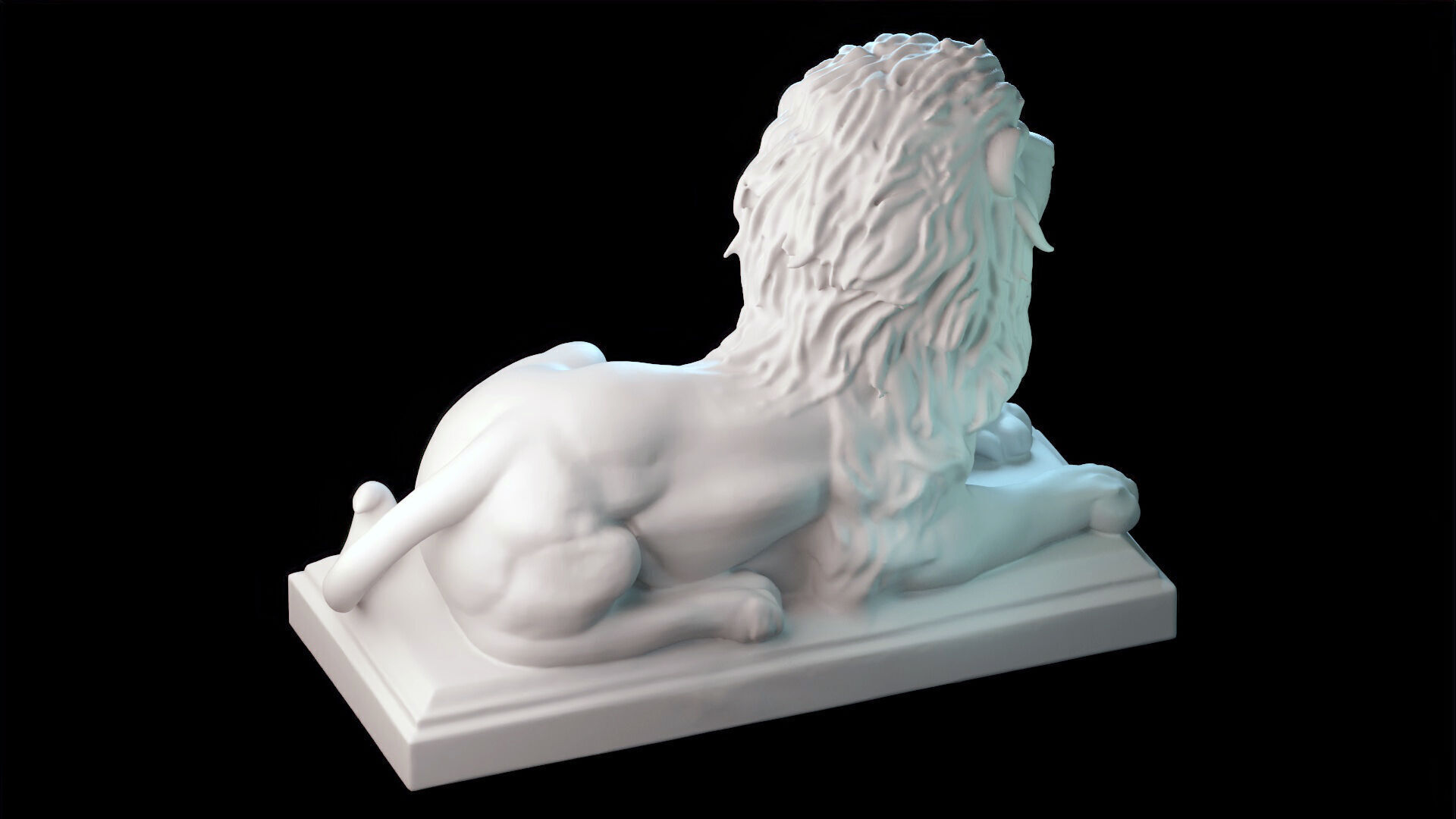 Majestic Lion Statue 3D print model_14
