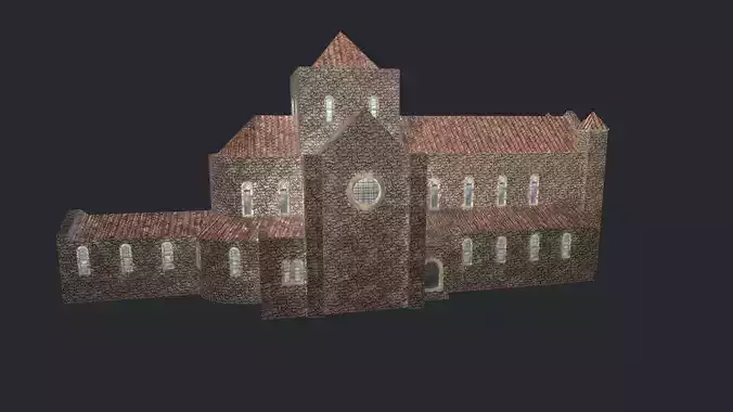 Church Low-poly 3D model
