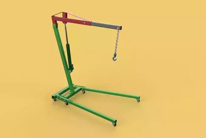 2TON PORTABLE HYDRAULIC ENGINE CRANE HOIST HEAVY LIFTING FOLDING