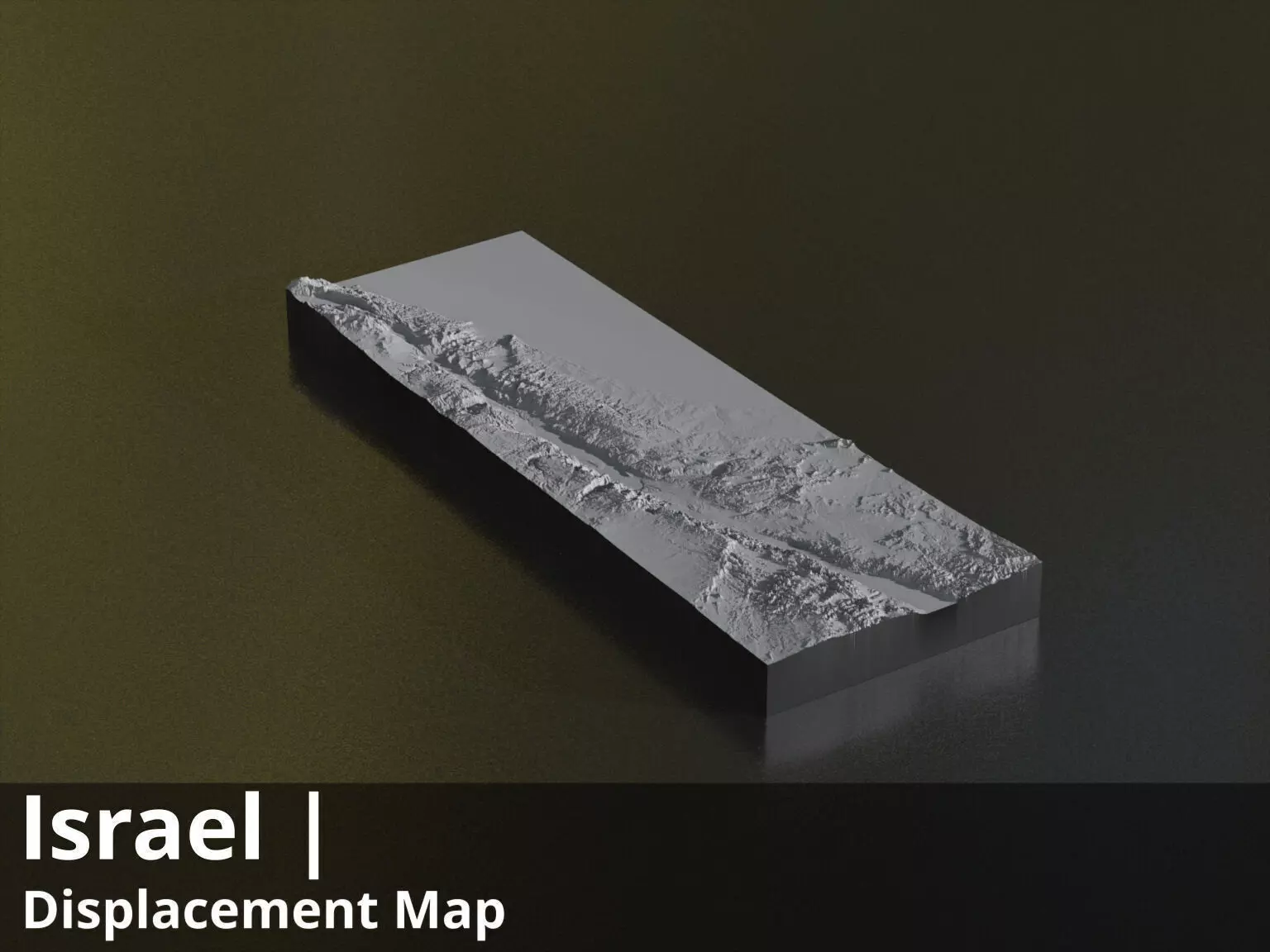 Israel FBX 3D printable mesh and Displacement 8k High res Maps Texture_0