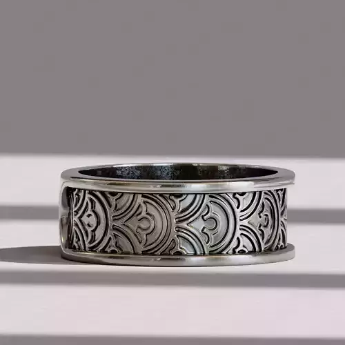  Japanese minimalist waves wedding Ring for engagement