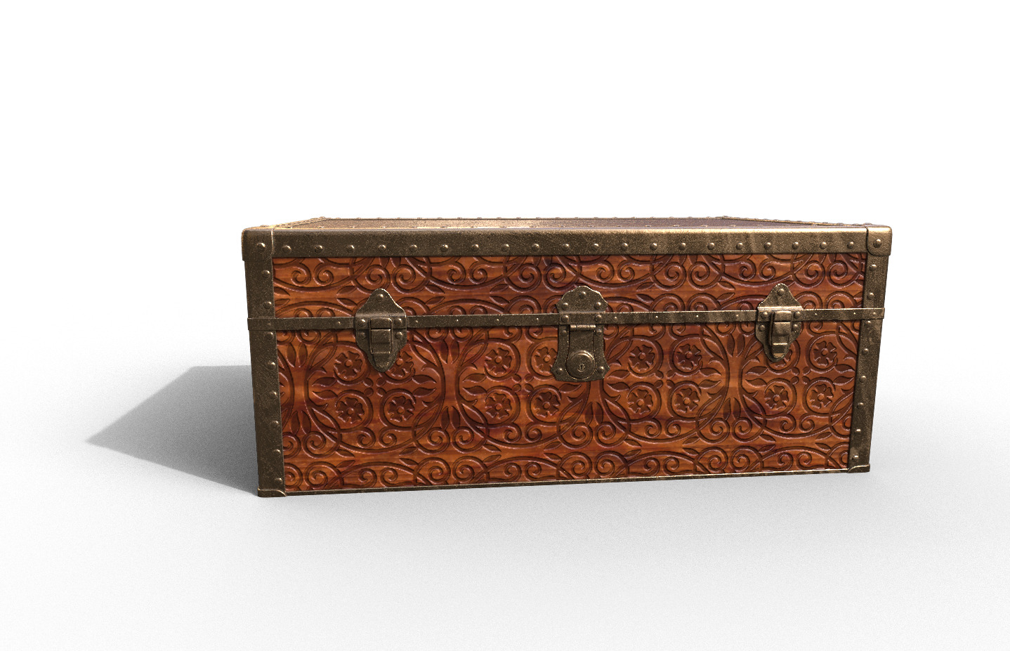 Pack 4 Chest-Storage Box 3D Model Low-poly 3D model_12