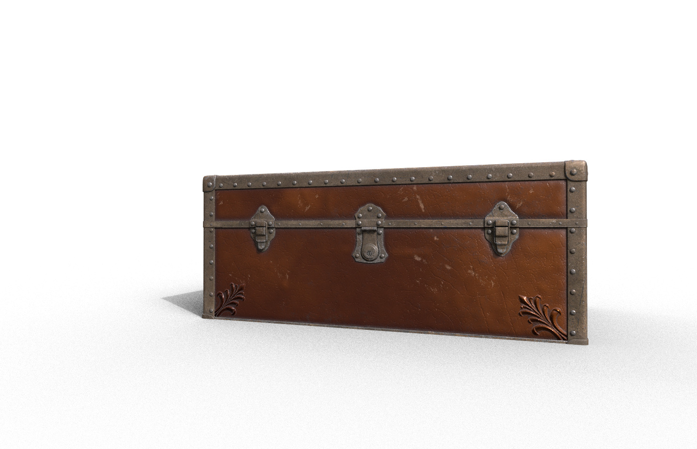 Pack 4 Chest-Storage Box 3D Model Low-poly 3D model_7