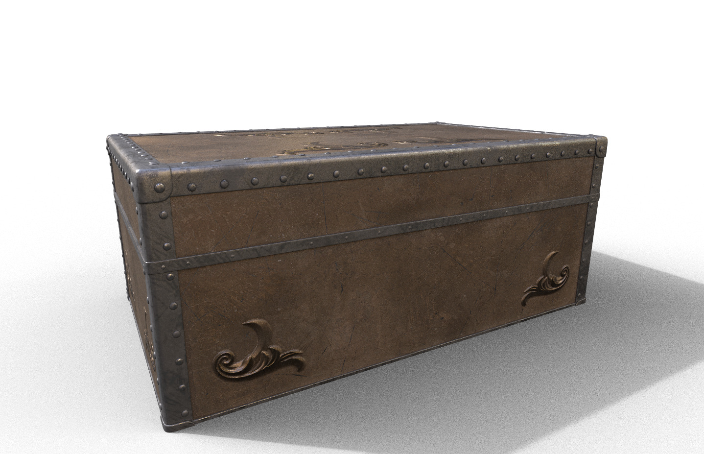 Pack 4 Chest-Storage Box 3D Model Low-poly 3D model_4