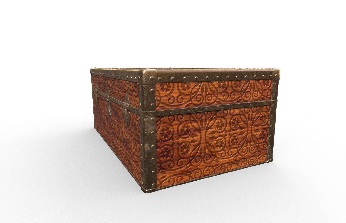 Pack 4 Chest-Storage Box 3D Model Low-poly 3D model_13