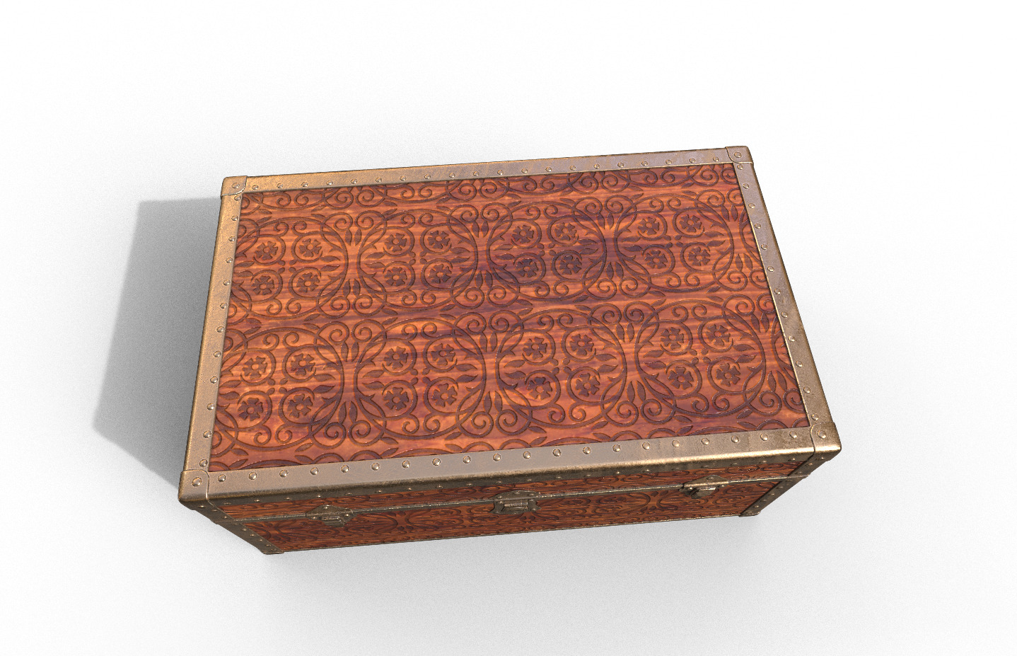 Pack 4 Chest-Storage Box 3D Model Low-poly 3D model_15