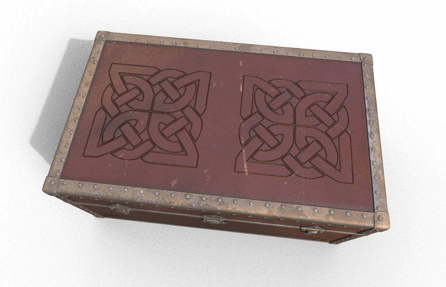 Pack 4 Chest-Storage Box 3D Model Low-poly 3D model_10