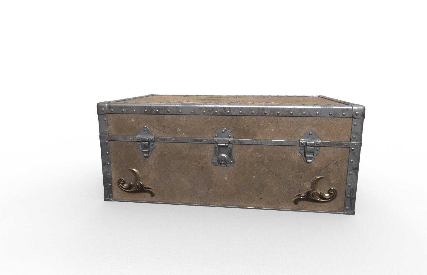 Pack 4 Chest-Storage Box 3D Model Low-poly 3D model_2